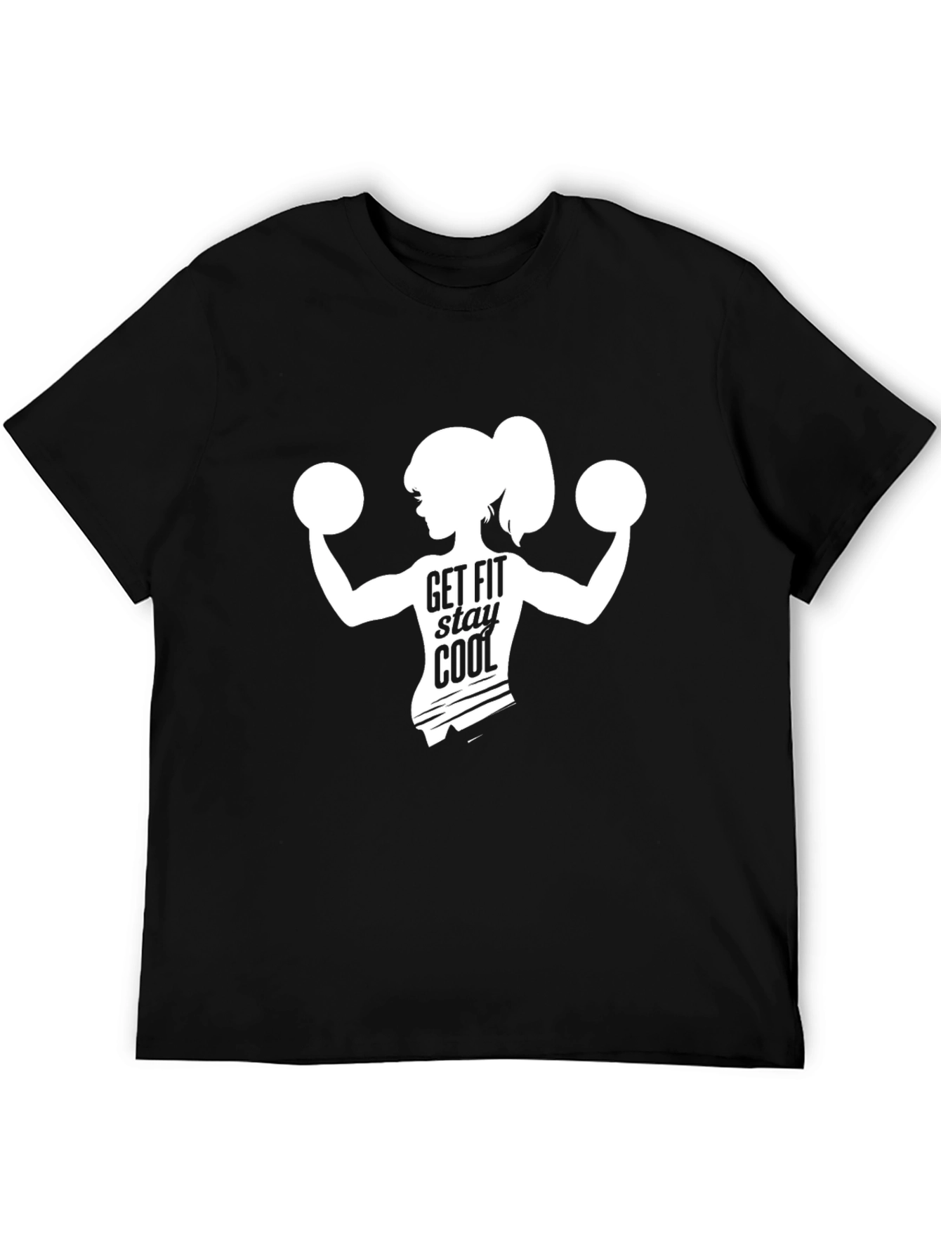 Get Fit Stay Cool Graphic Tee - Black