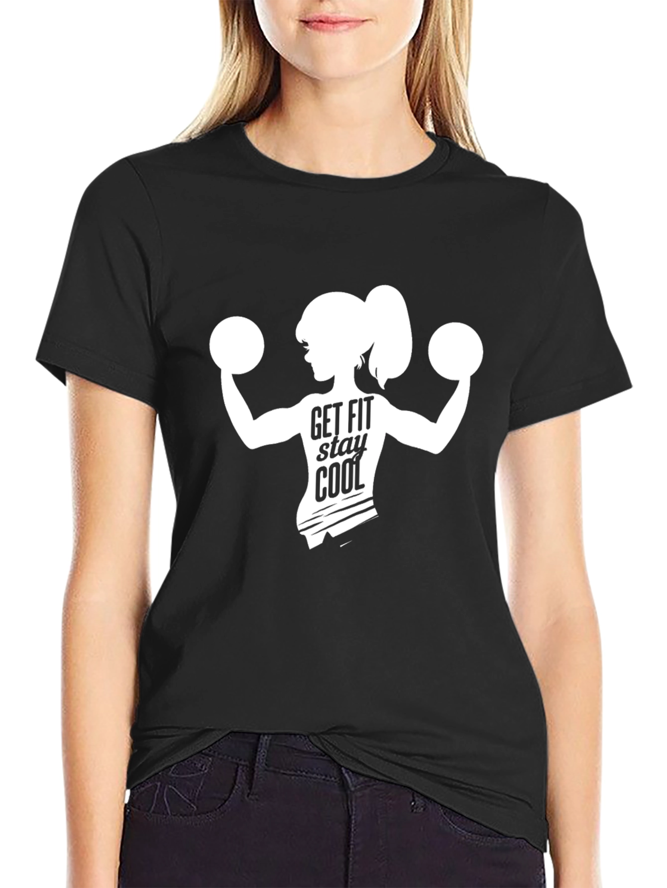 Get Fit Stay Cool Graphic Tee - Black