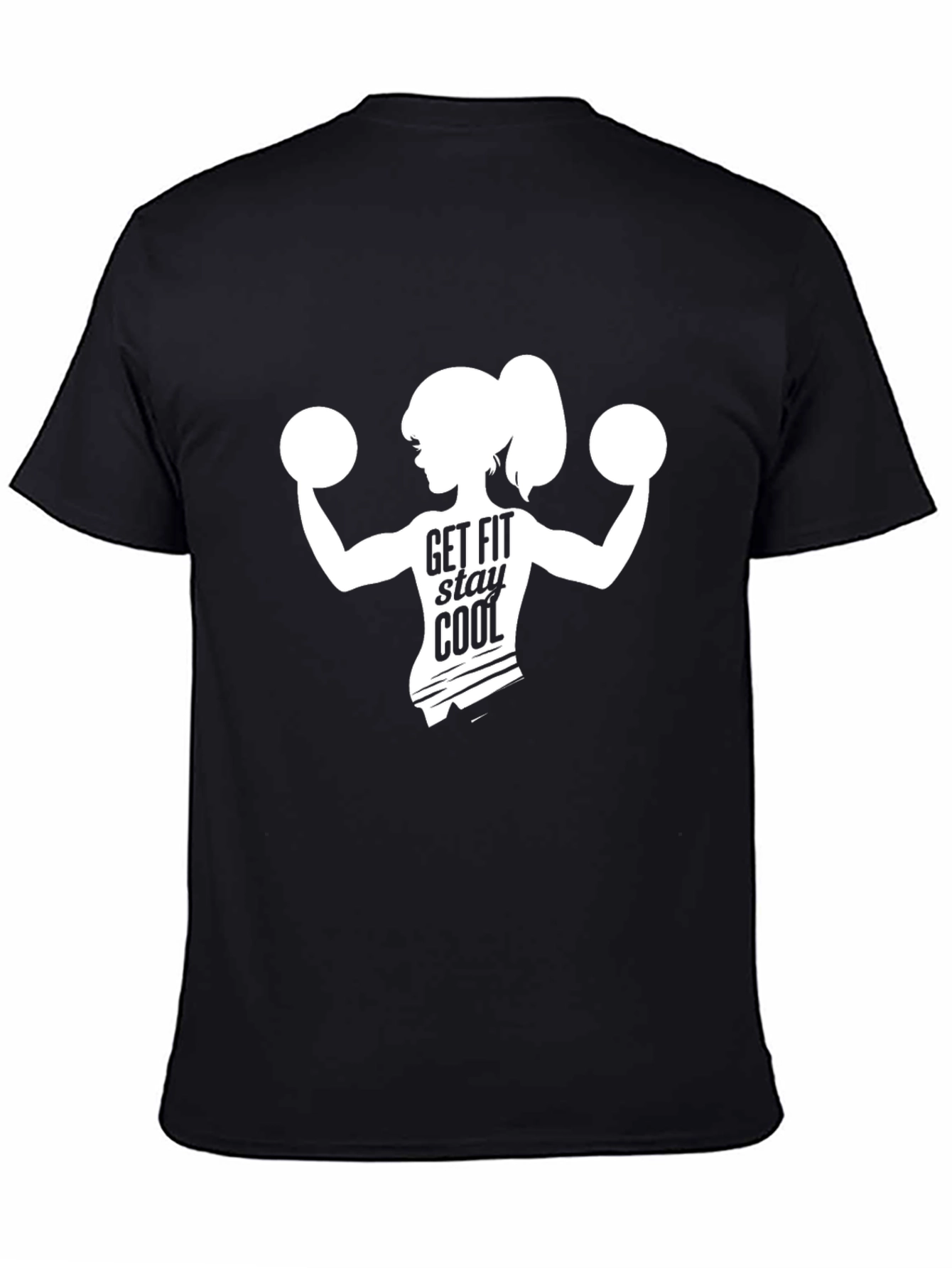 Get Fit Stay Cool Graphic Tee - Black