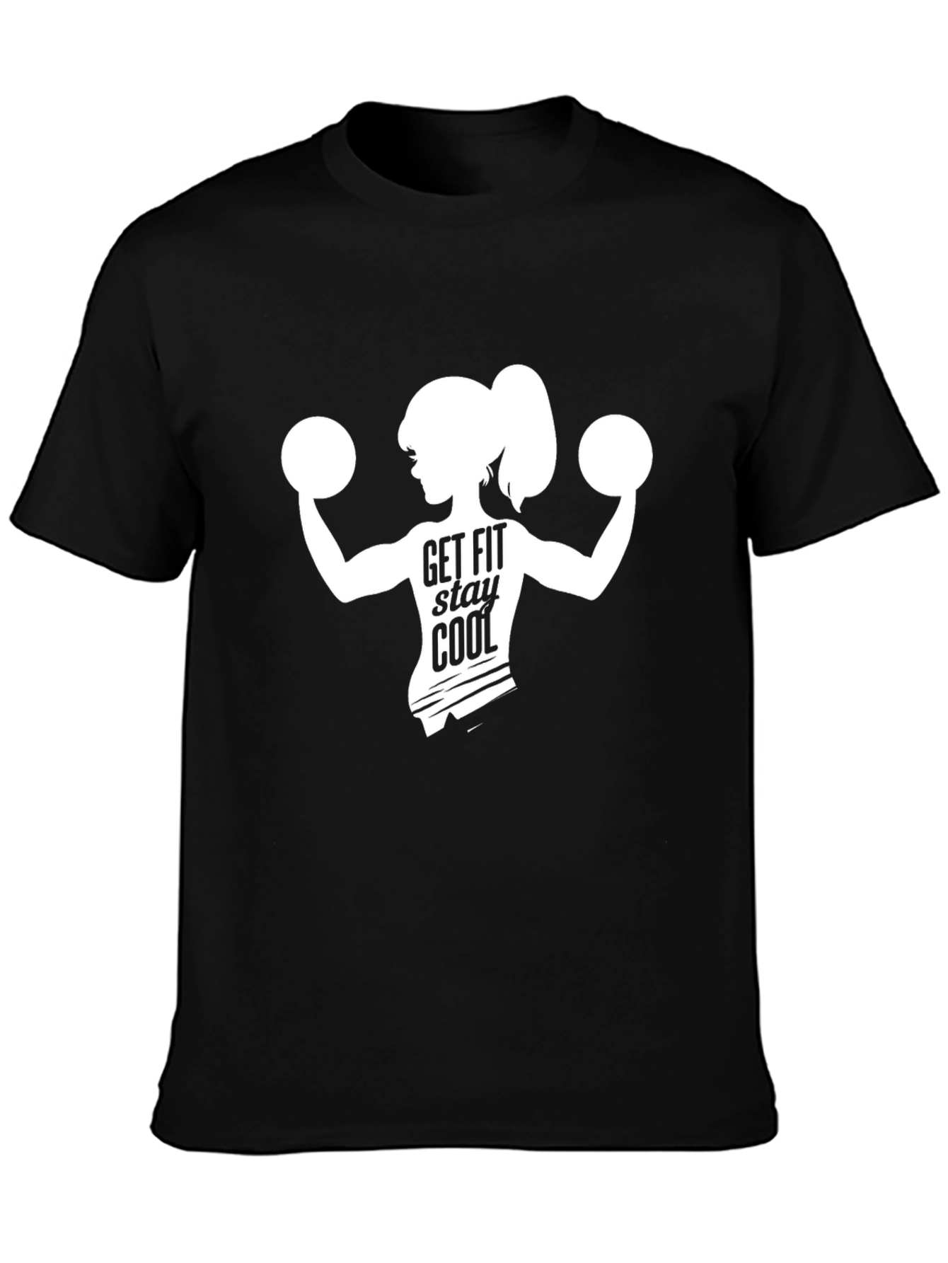 Get Fit Stay Cool Graphic Tee - Black