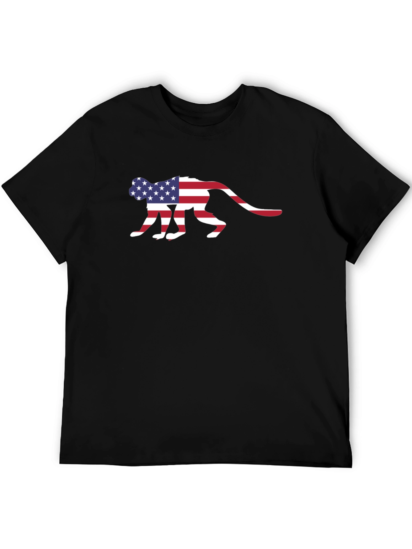 American Flag Monkey Graphic T-Shirt