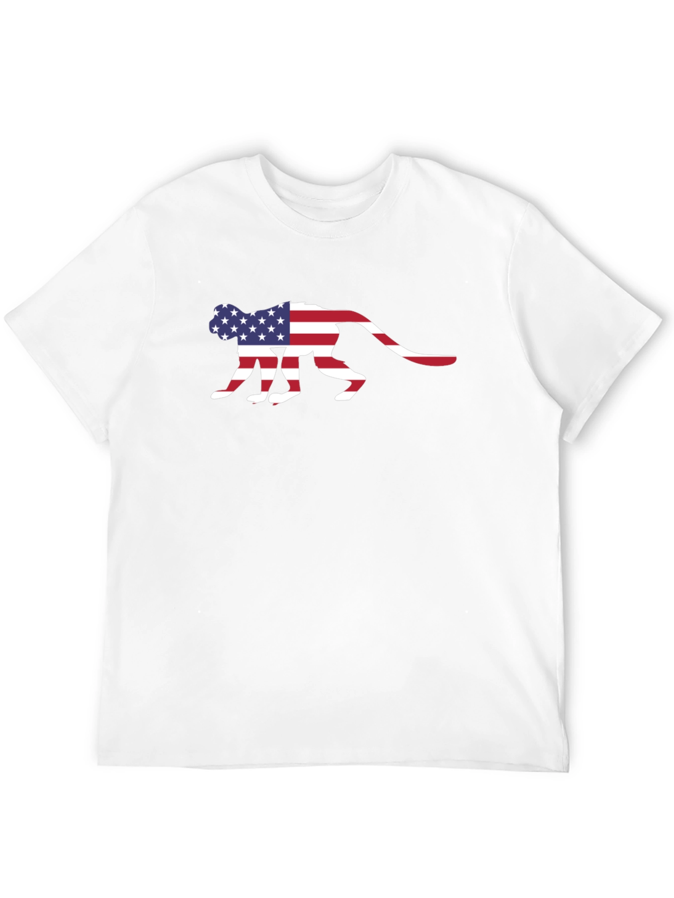 American Flag Monkey Graphic T-Shirt