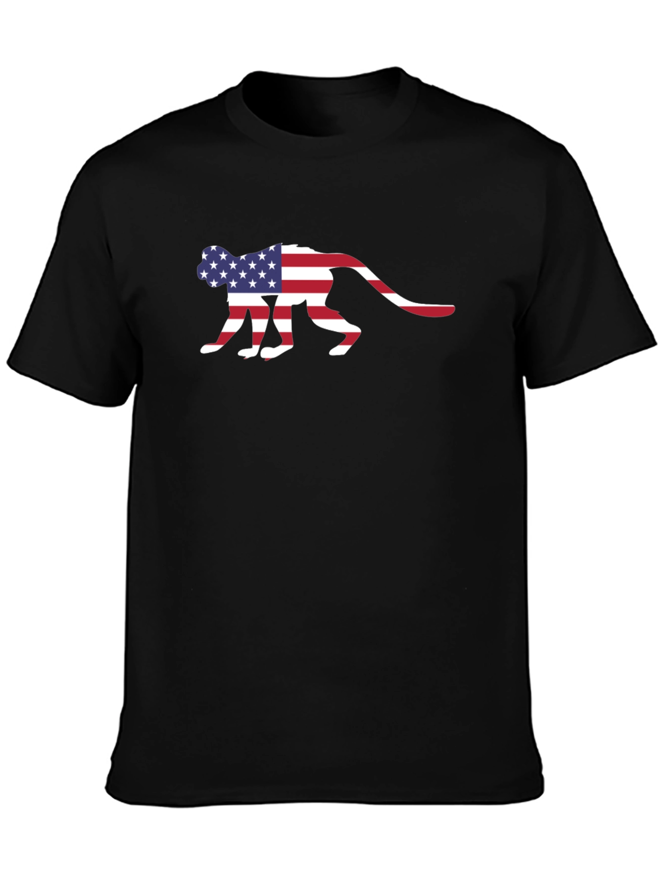 American Flag Monkey Graphic T-Shirt