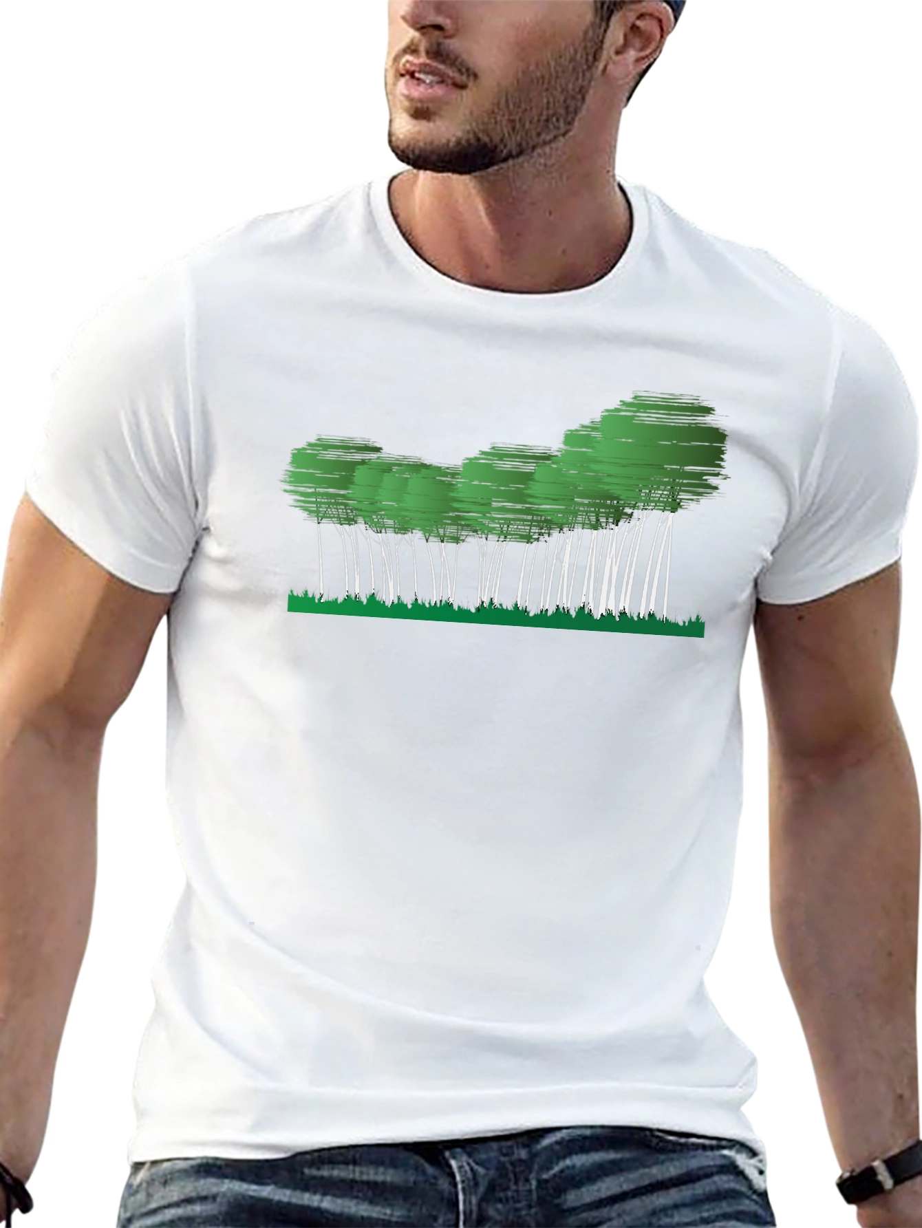 Nature Graphic Black T-Shirt for Men