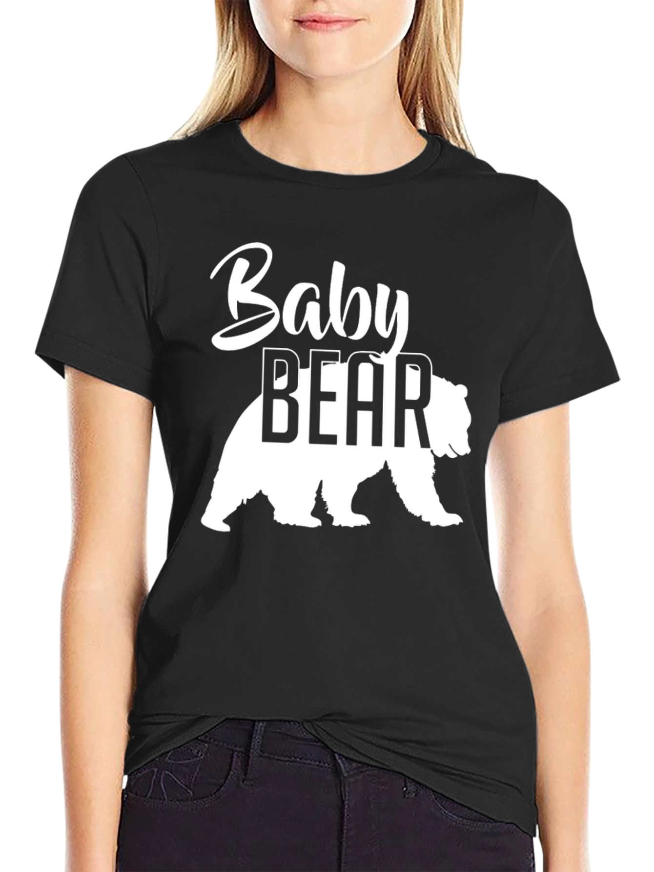 Baby Bear T-Shirt - Black Cotton Blend