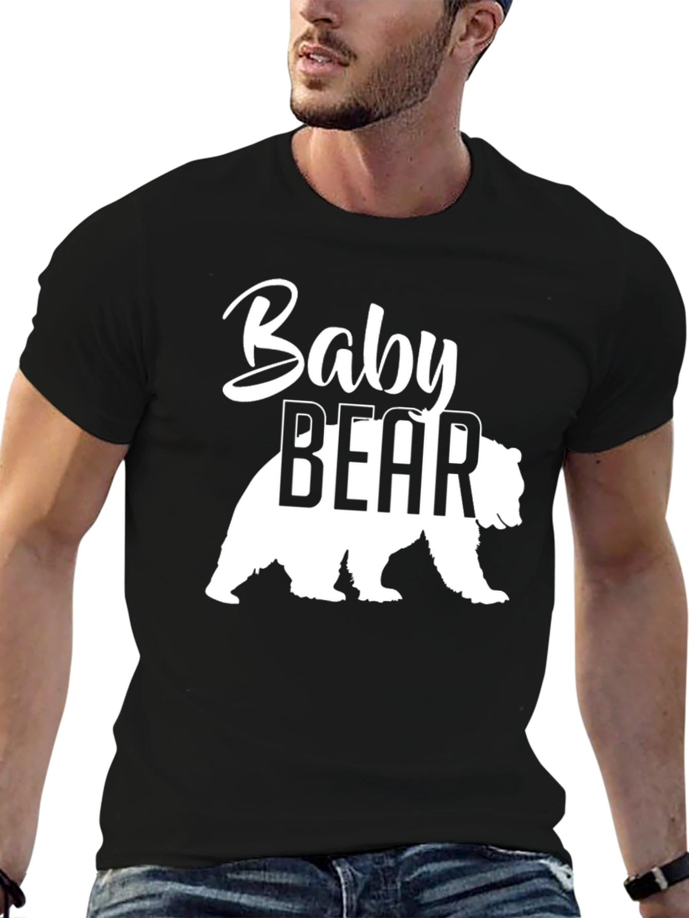 Baby Bear T-Shirt - Black Cotton Blend