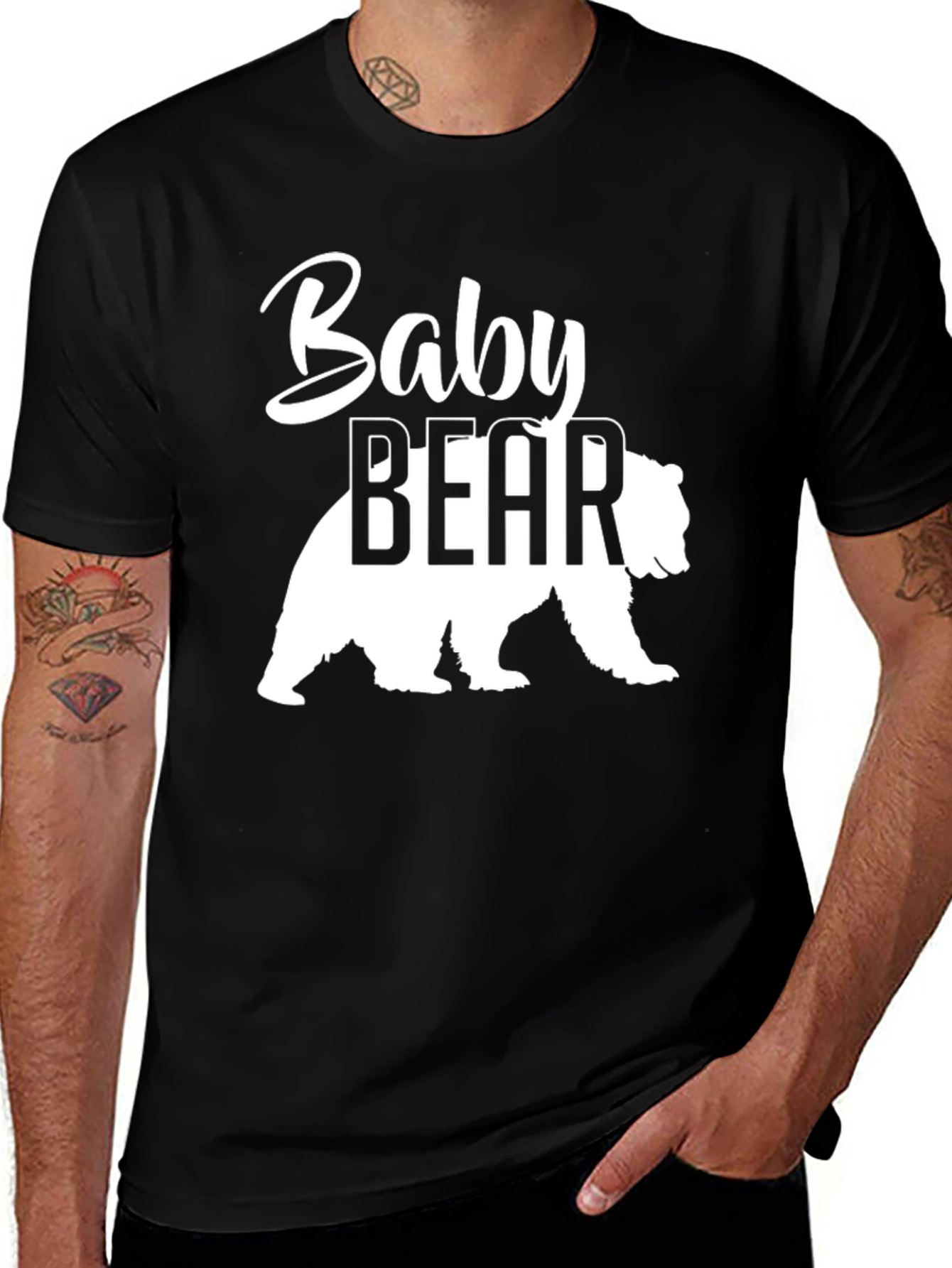 Baby Bear T-Shirt - Black Cotton Blend