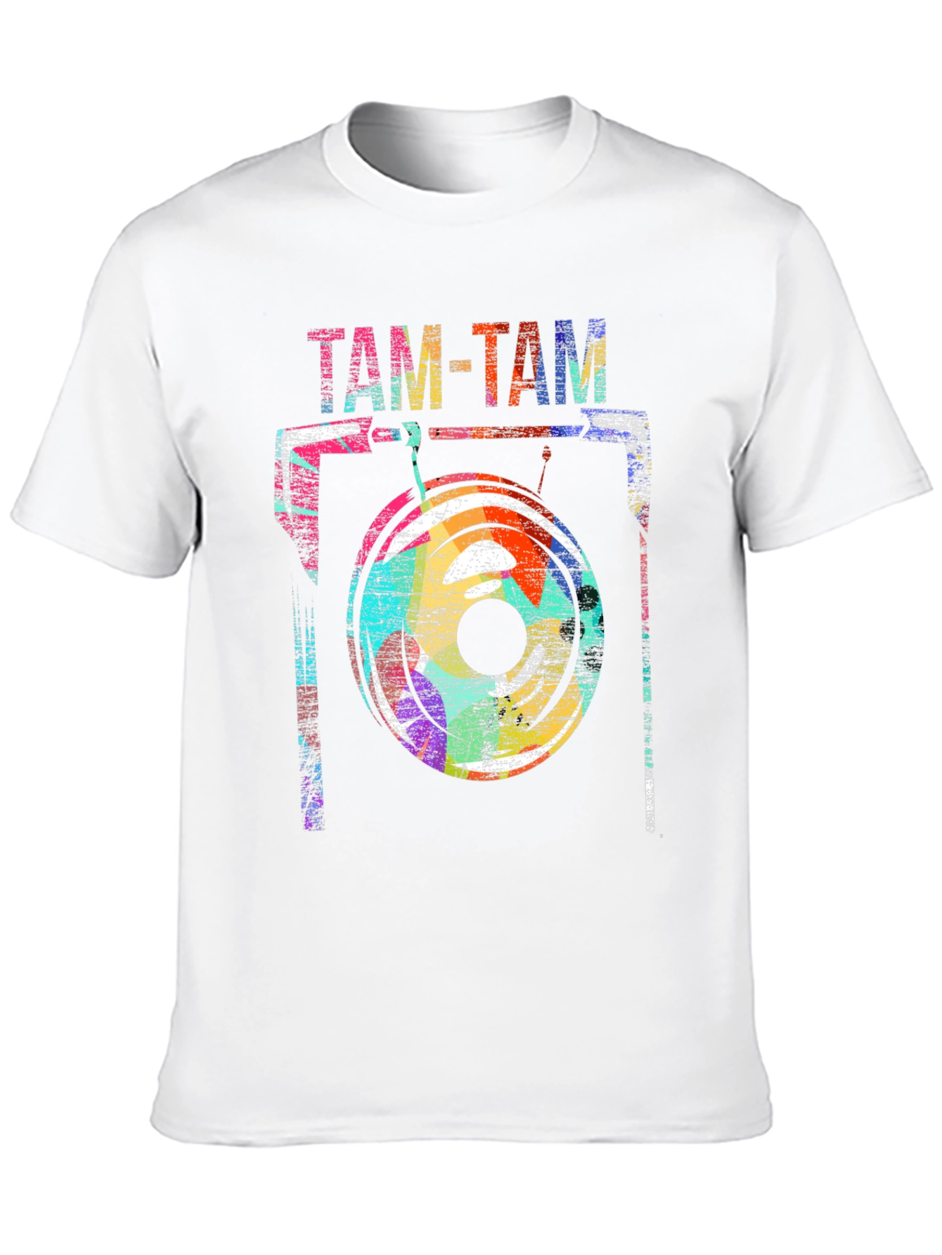 Abstract Tam-Tam Drum Graphic T-Shirt
