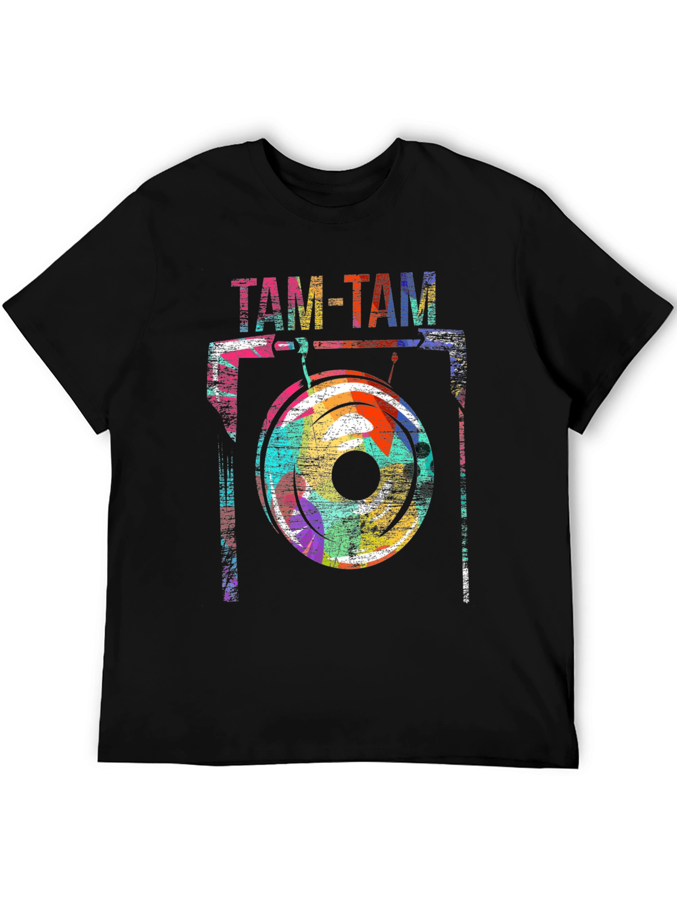 Abstract Tam-Tam Drum Graphic T-Shirt