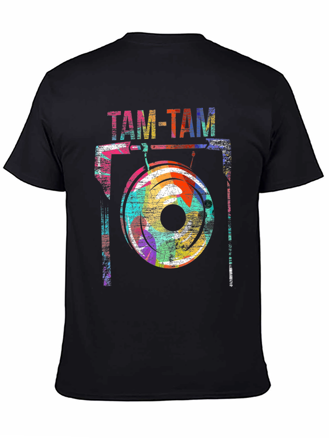 Abstract Tam-Tam Drum Graphic T-Shirt