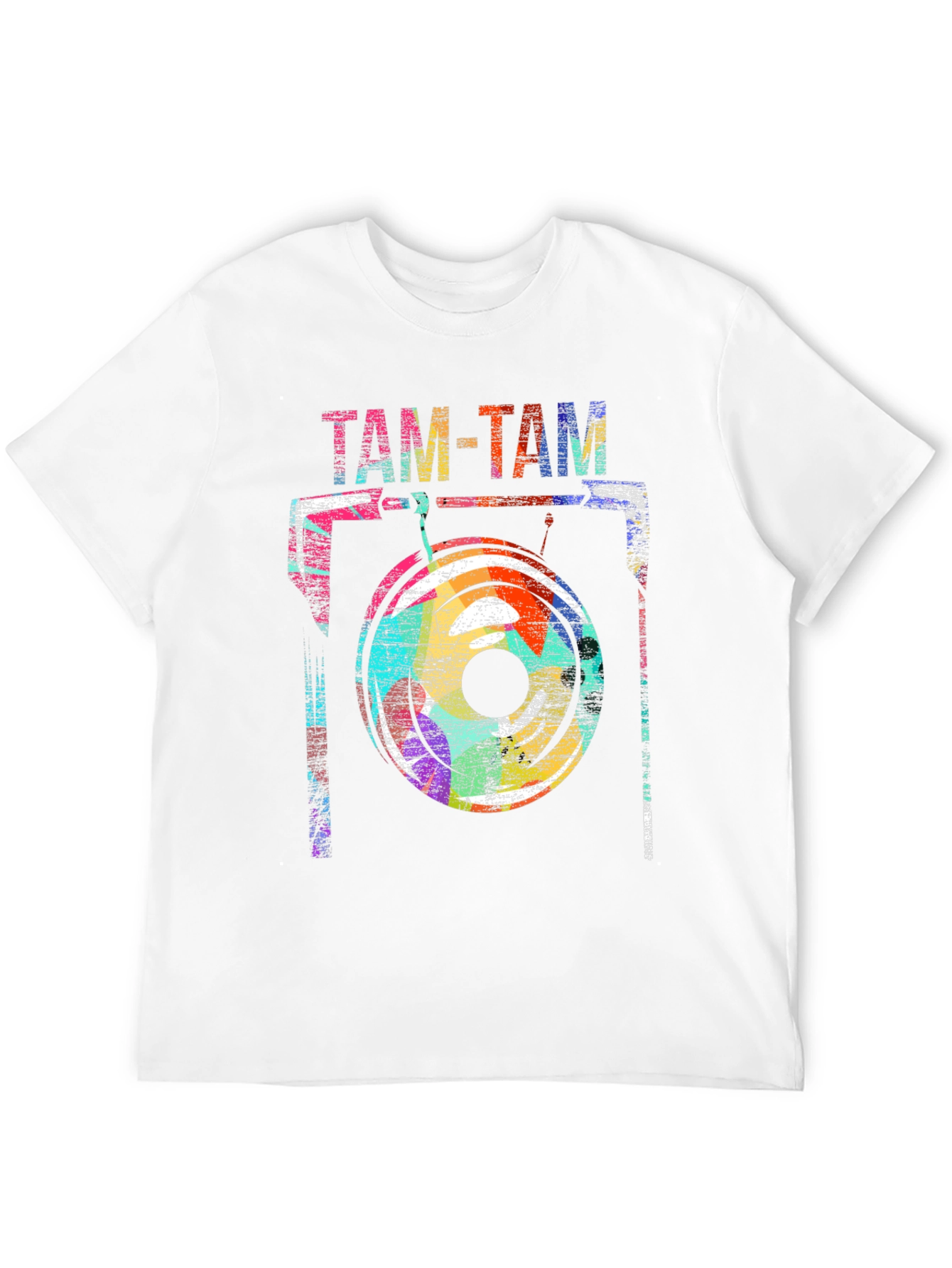 Abstract Tam-Tam Drum Graphic T-Shirt