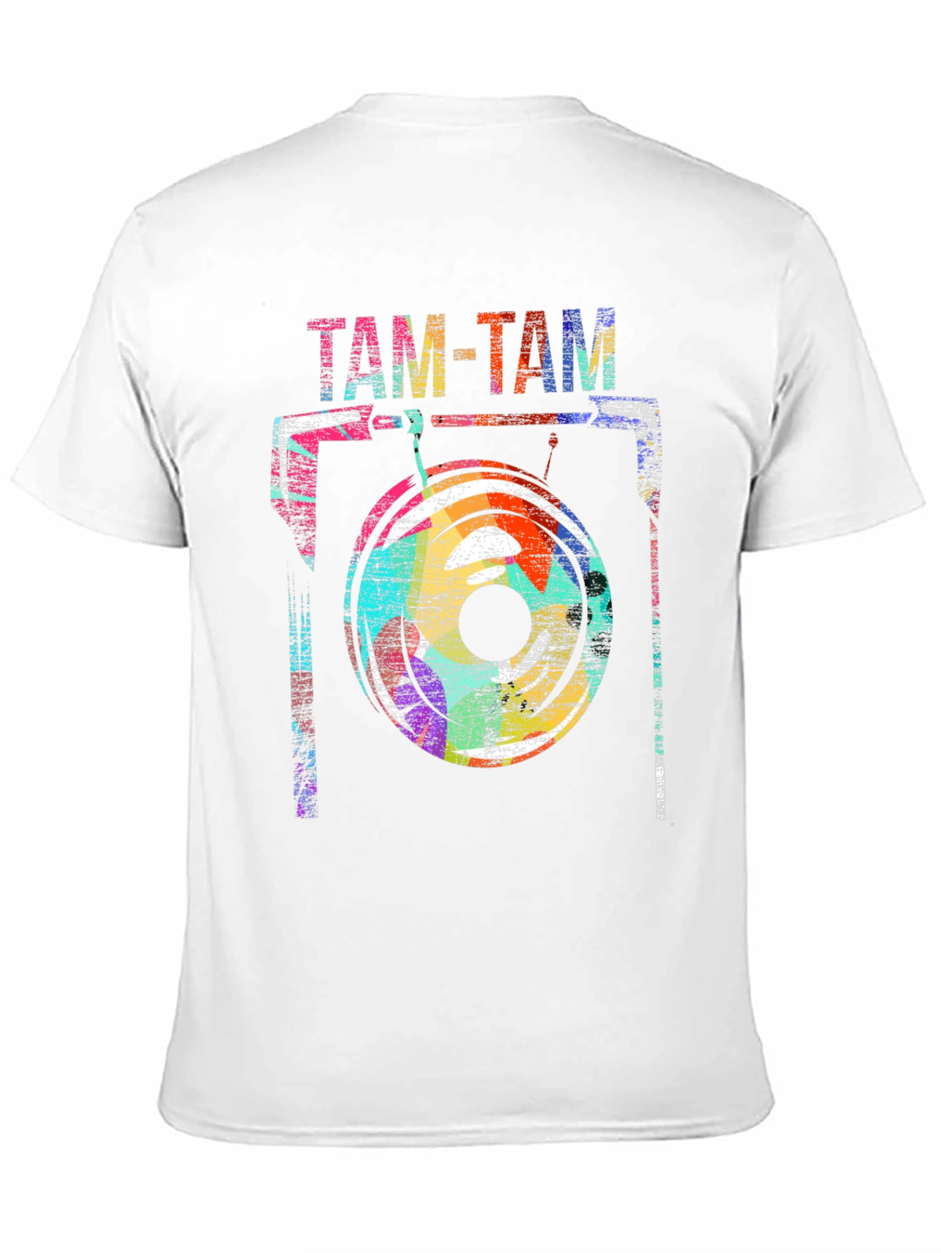 Abstract Tam-Tam Drum Graphic T-Shirt