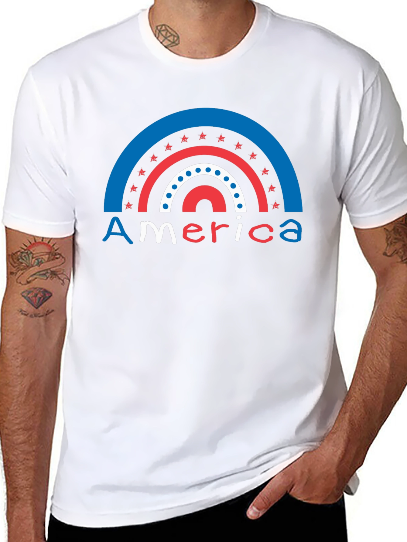 Patriotic Rainbow America T-Shirt