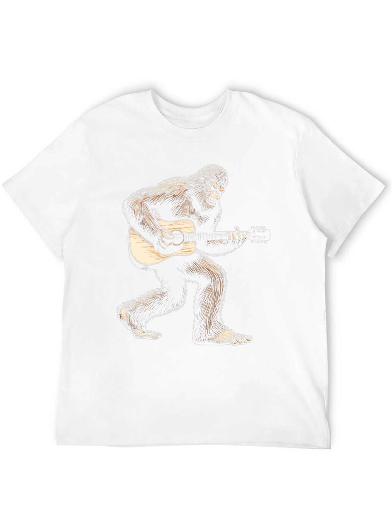 Bigfoot Playing Guitar Graphic Tee - Black