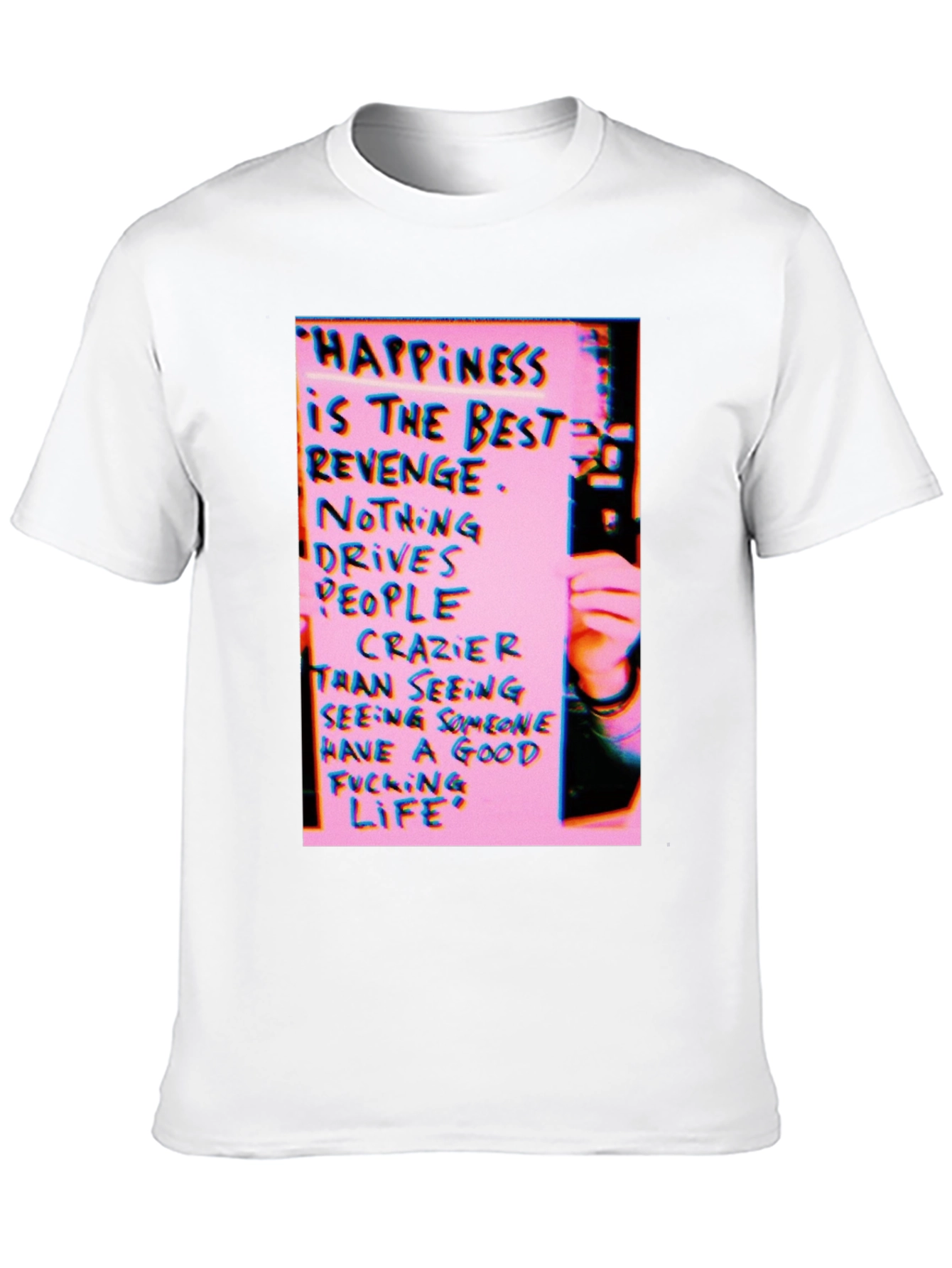 Happiness Revenge Graphic T-Shirt - Black