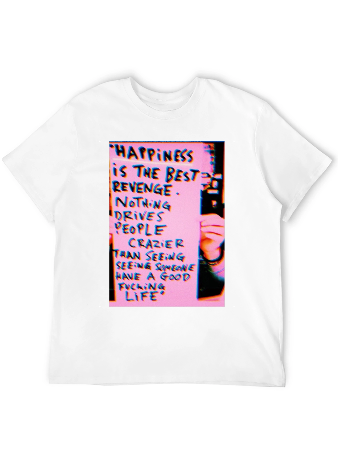 Happiness Revenge Graphic T-Shirt - Black