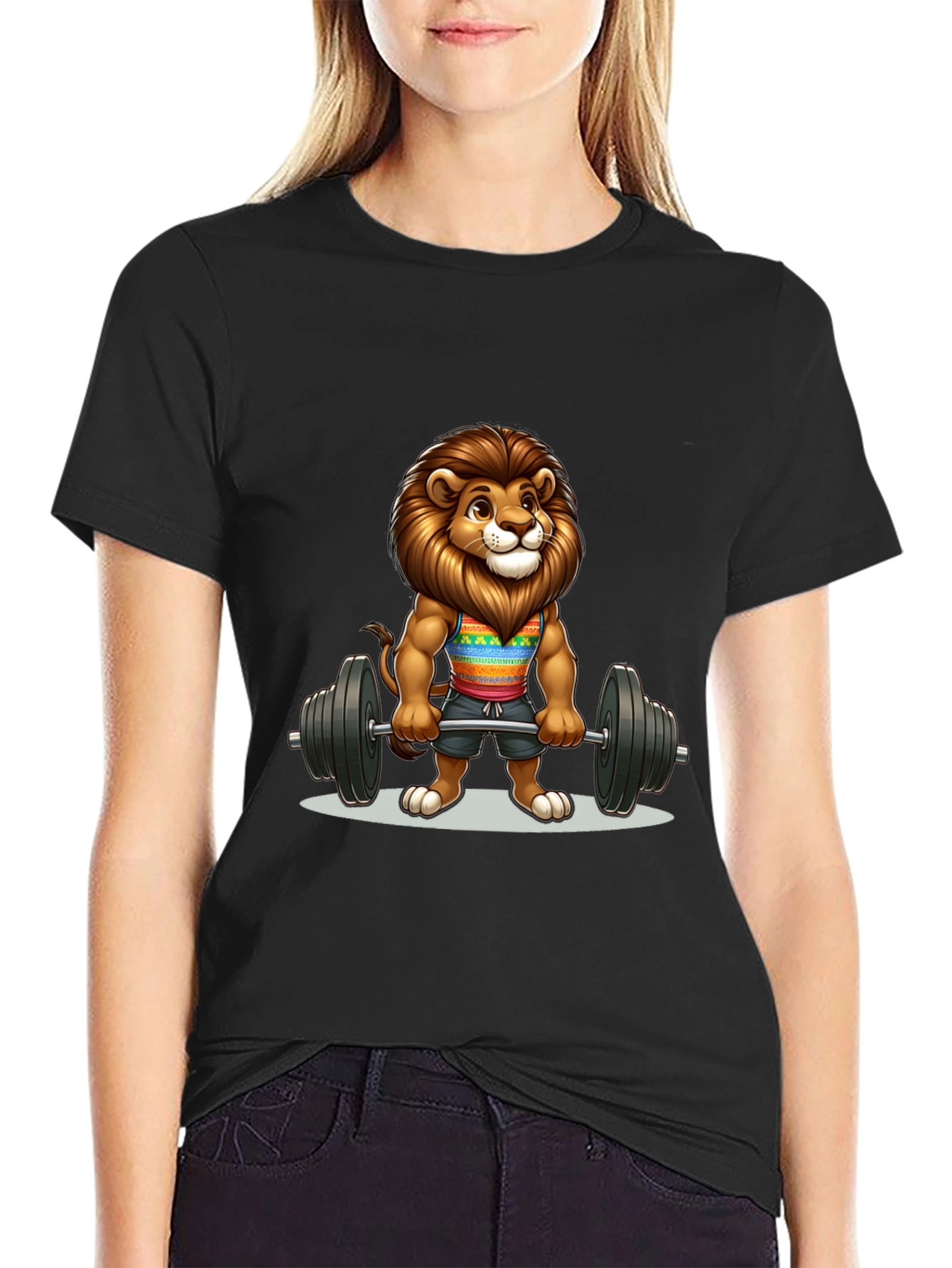 Lion Gym Bro Graphic Tee