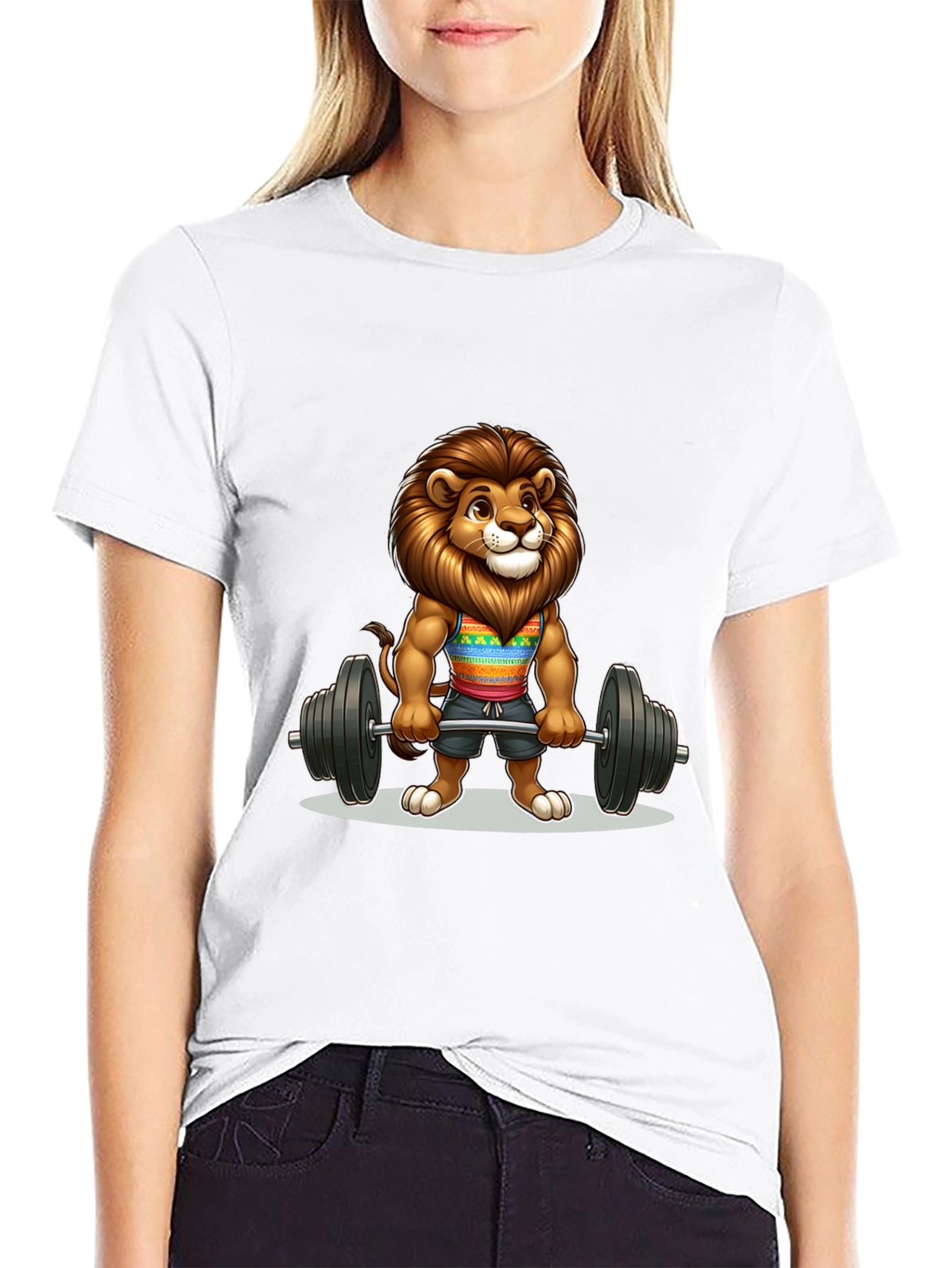 Lion Gym Bro Graphic Tee