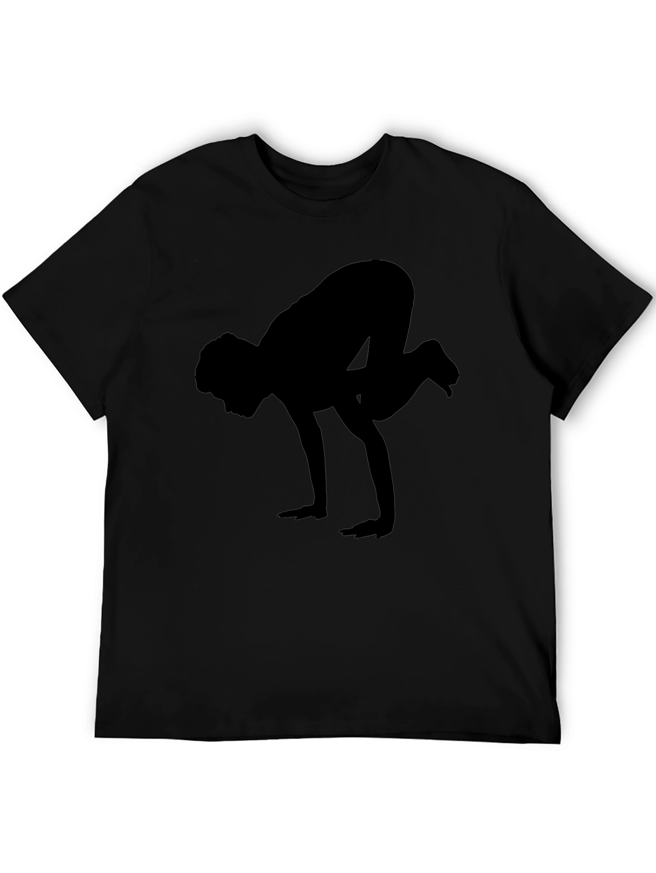 Yoga Crow Pose Black T-Shirt