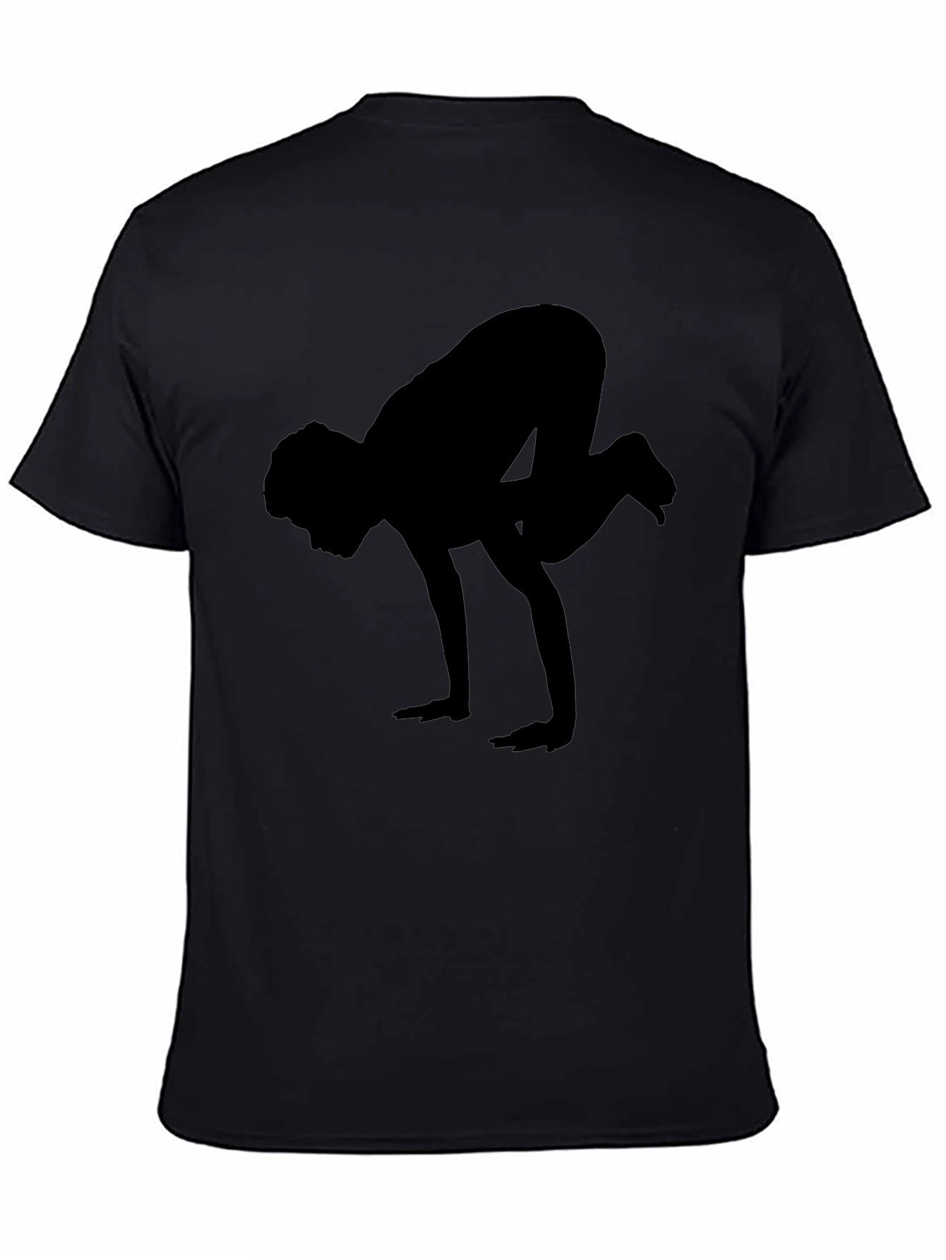 Yoga Crow Pose Black T-Shirt