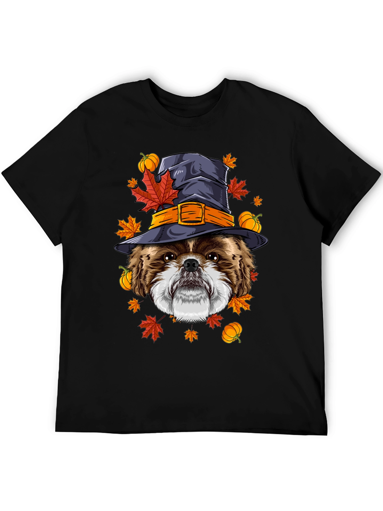 Halloween Dog T-Shirt: Shih Tzu Witch Hat