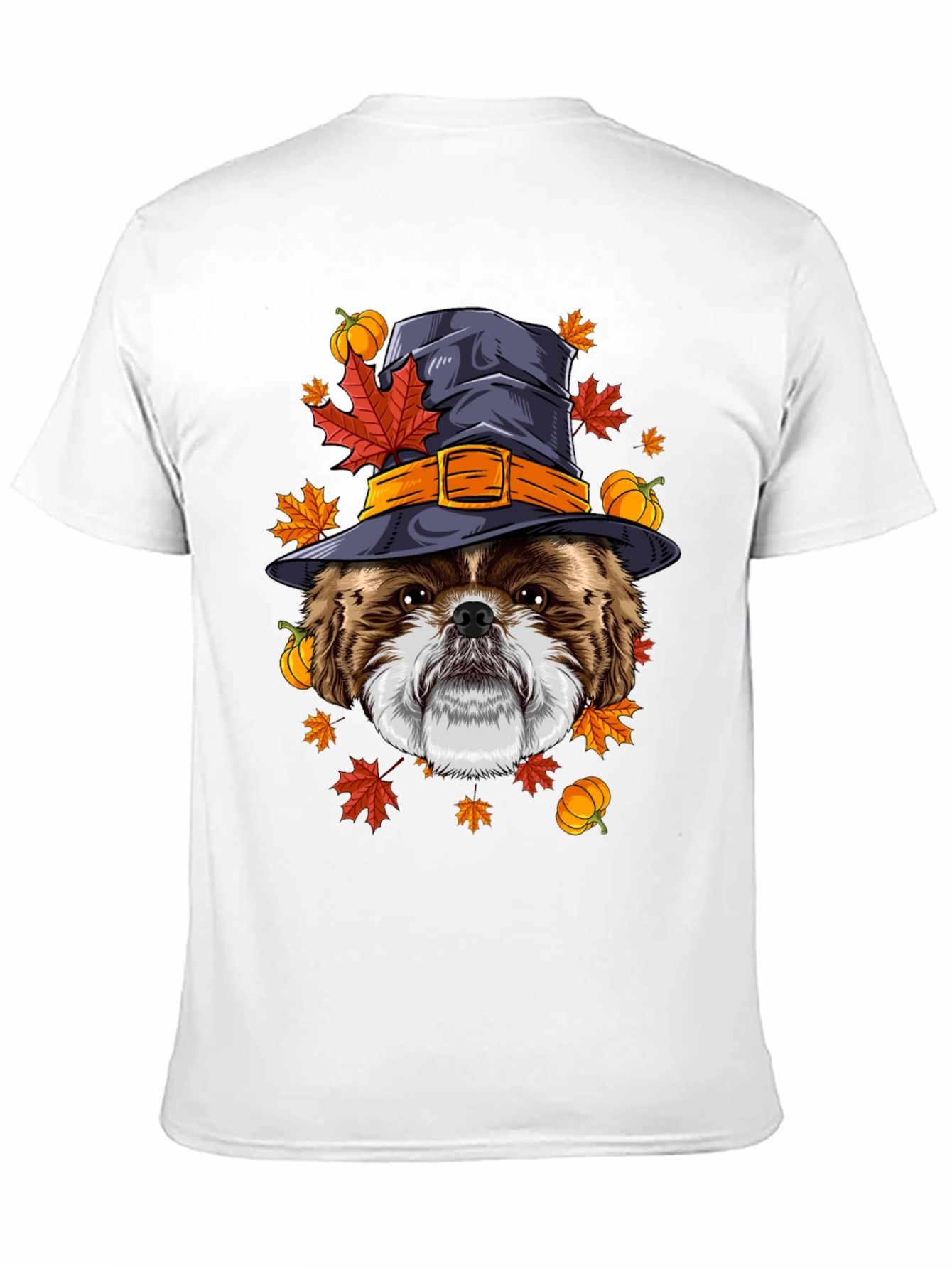 Halloween Dog T-Shirt: Shih Tzu Witch Hat