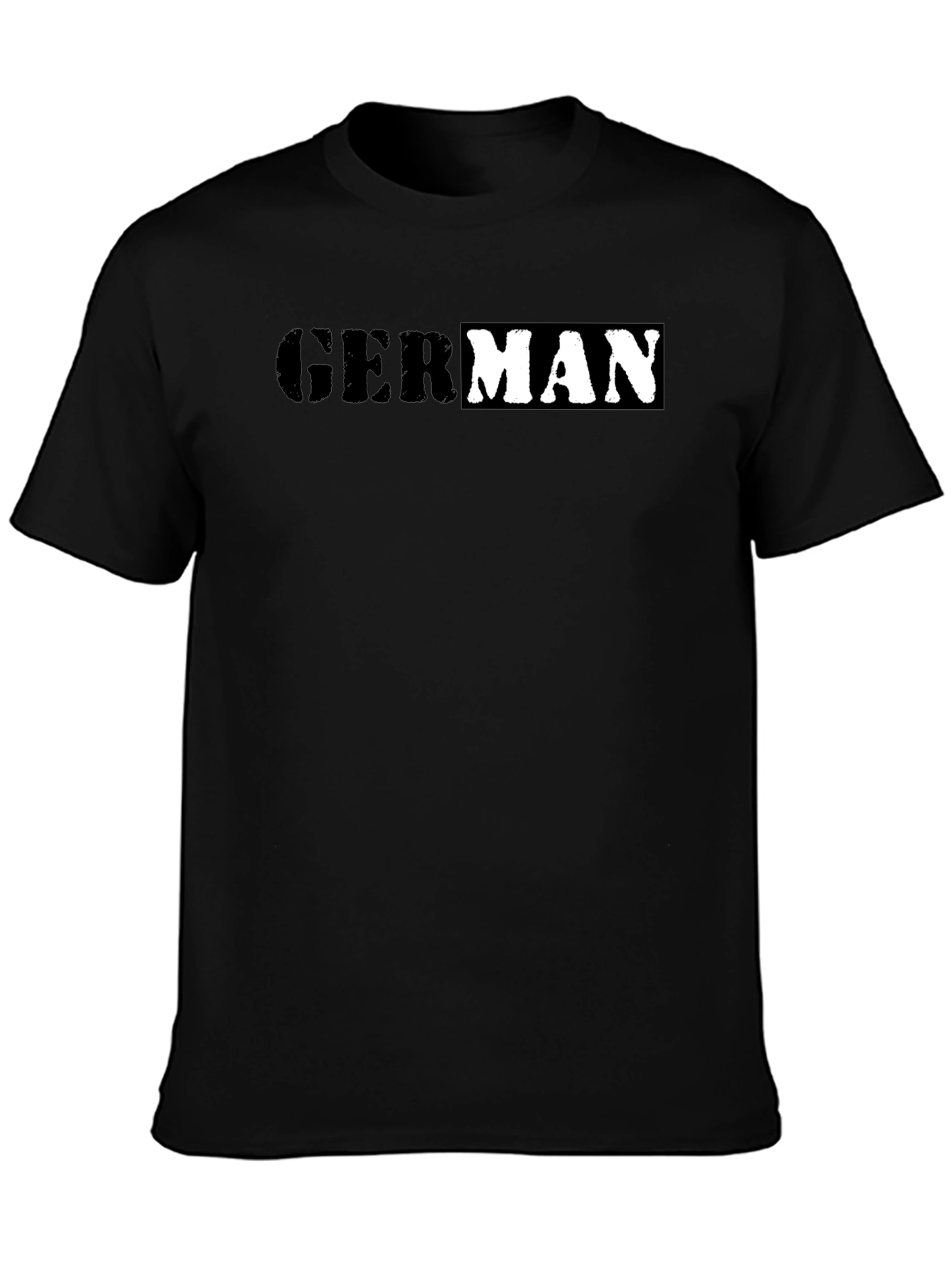 German Word Tee - Stylish Black Cotton T-Shirt