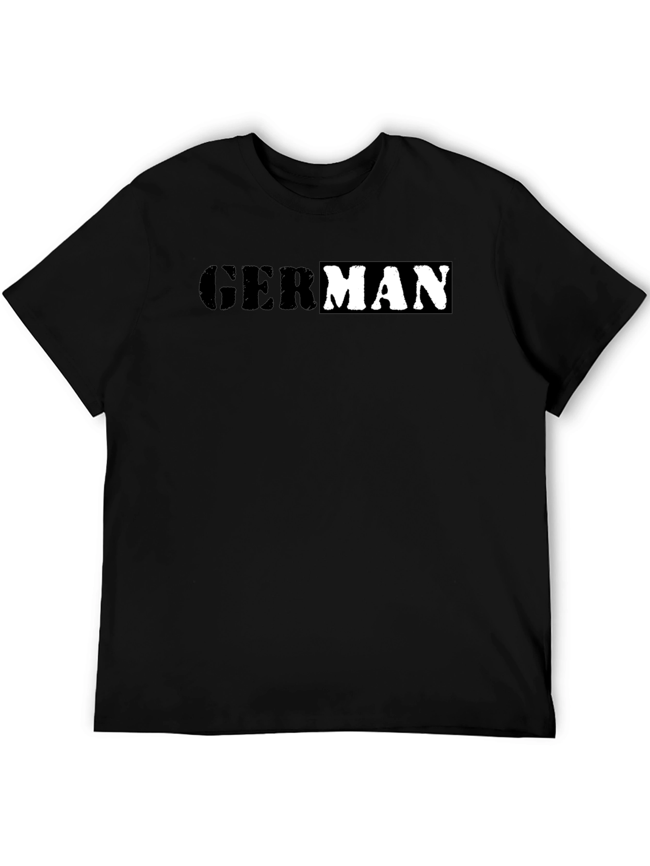 German Word Tee - Stylish Black Cotton T-Shirt