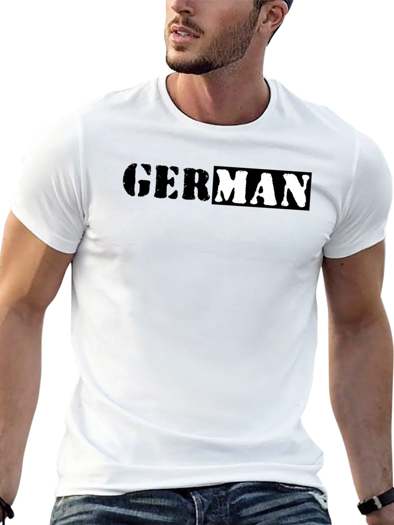 German Word Tee - Stylish Black Cotton T-Shirt