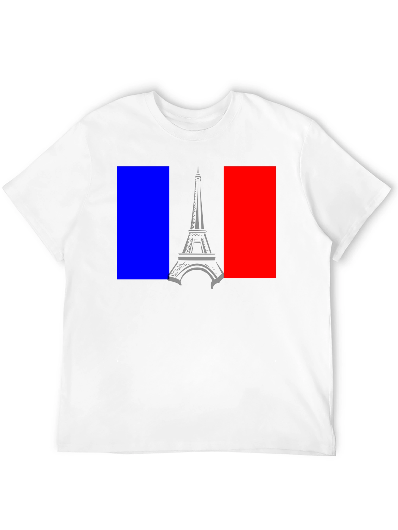 Paris Eiffel Tower French Flag Graphic T-Shirt