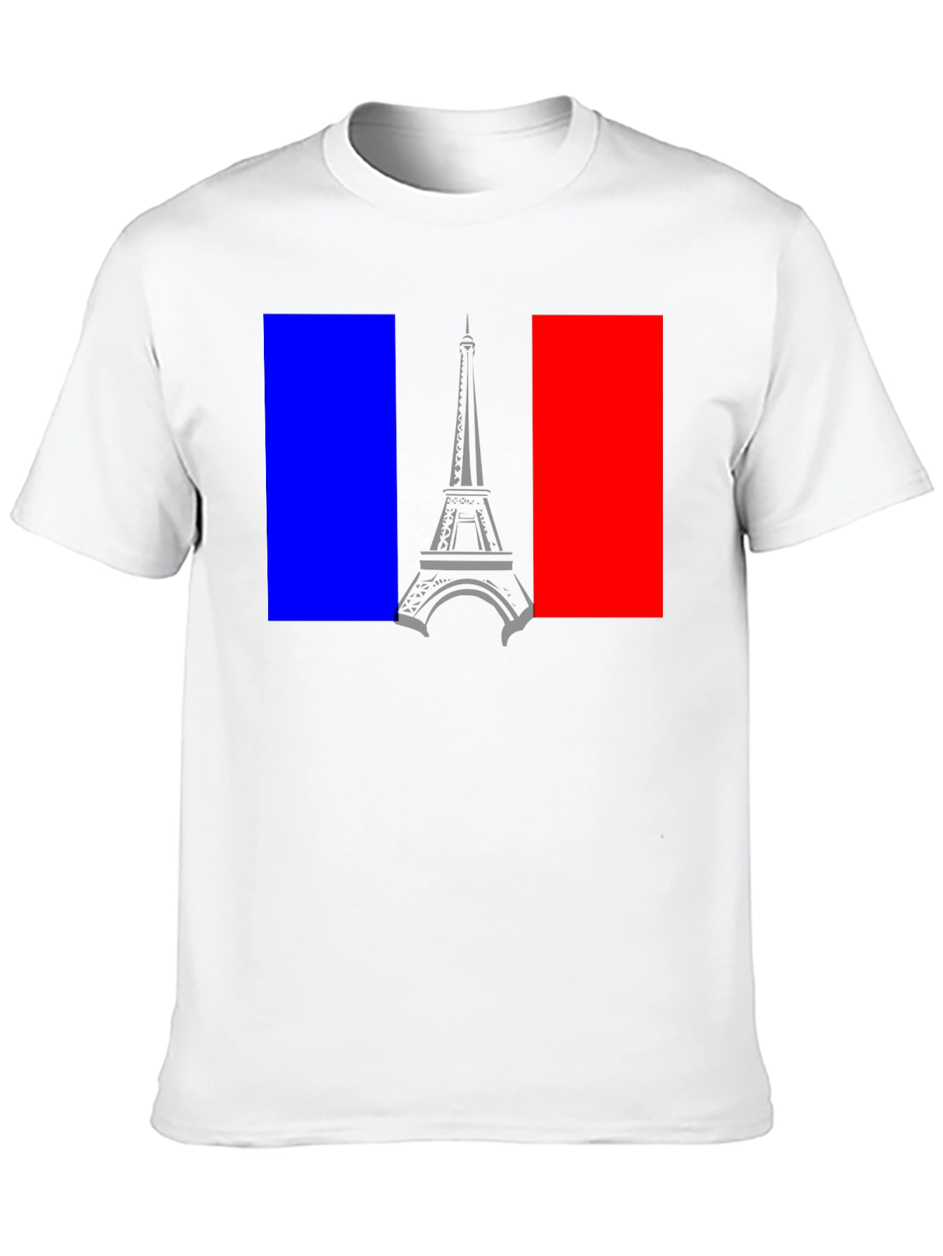 Paris Eiffel Tower French Flag Graphic T-Shirt