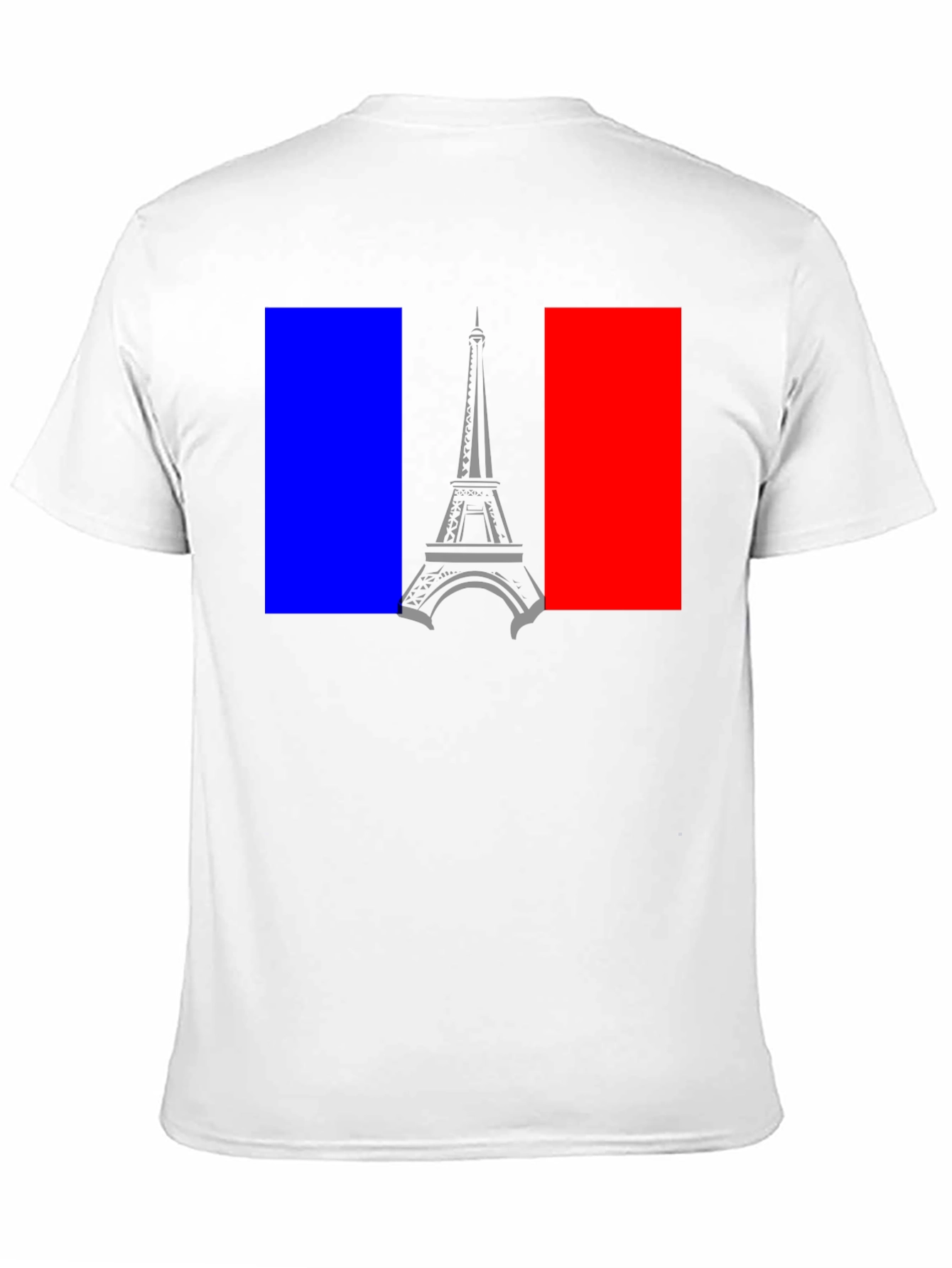 Paris Eiffel Tower French Flag Graphic T-Shirt