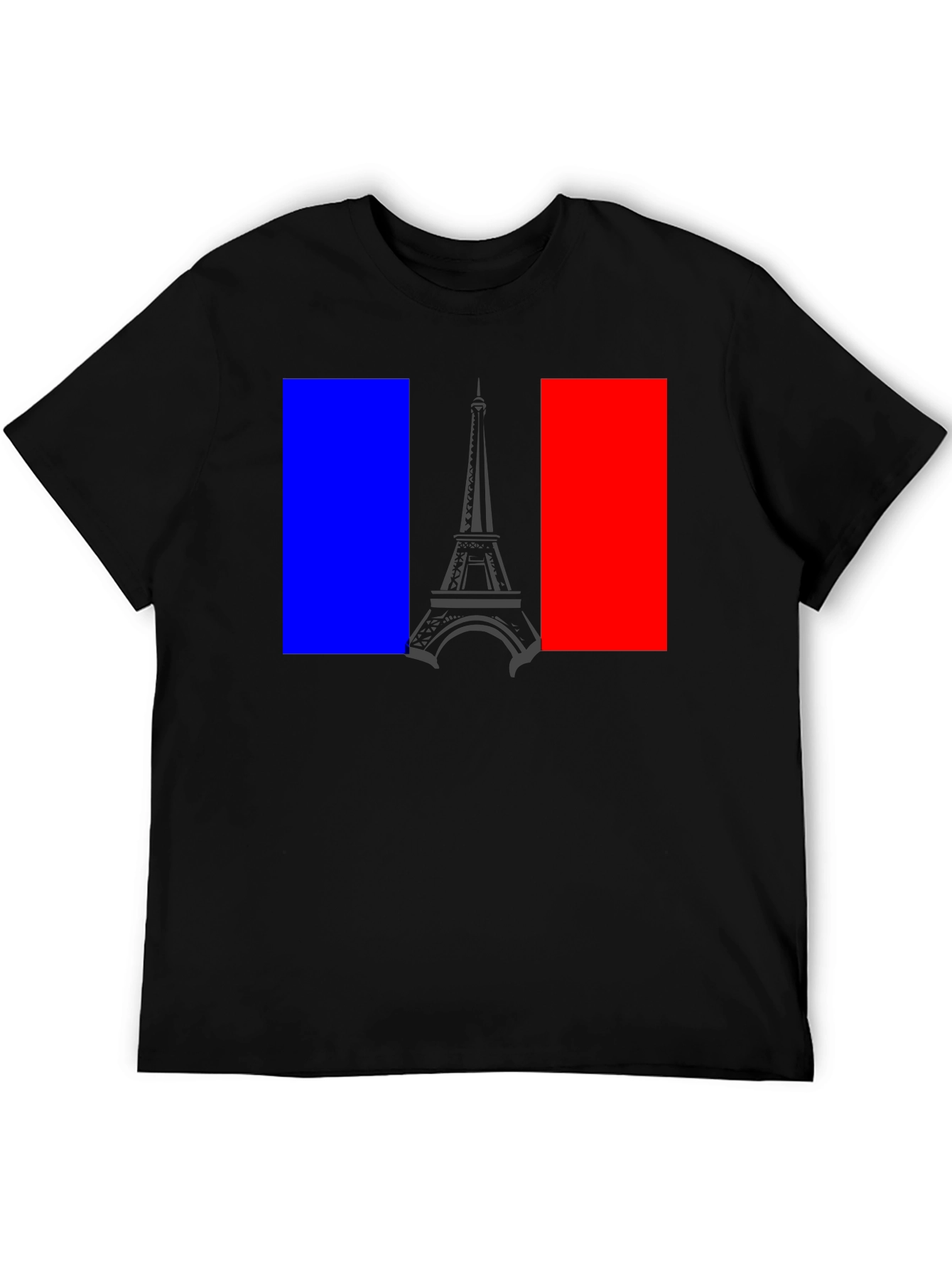 Paris Eiffel Tower French Flag Graphic T-Shirt