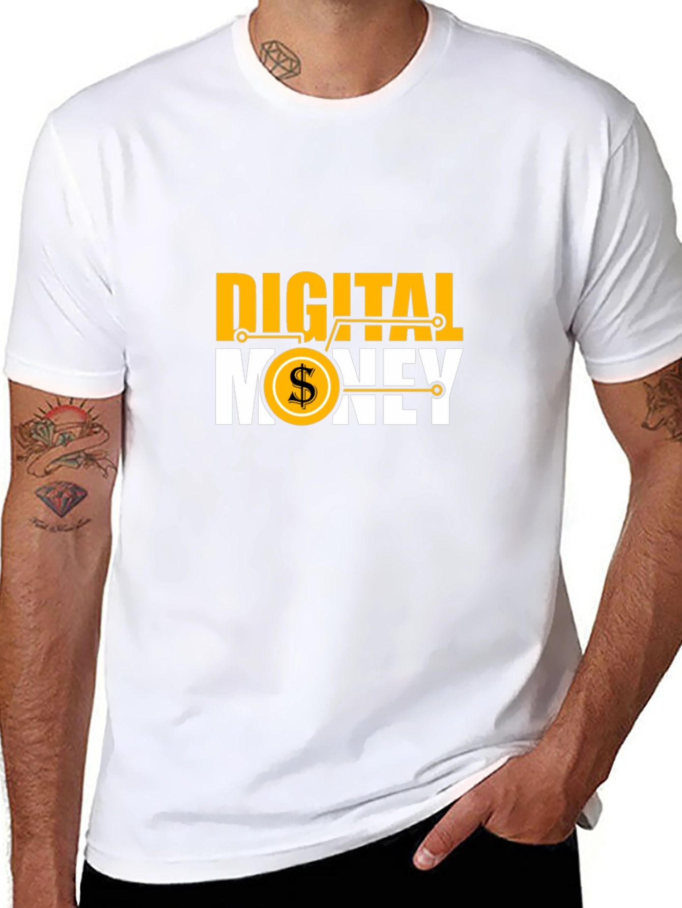 Digital Money Graphic Tee - Black