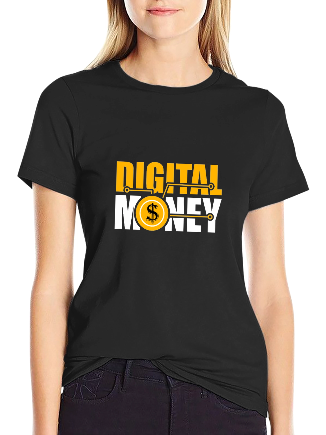 Digital Money Graphic Tee - Black