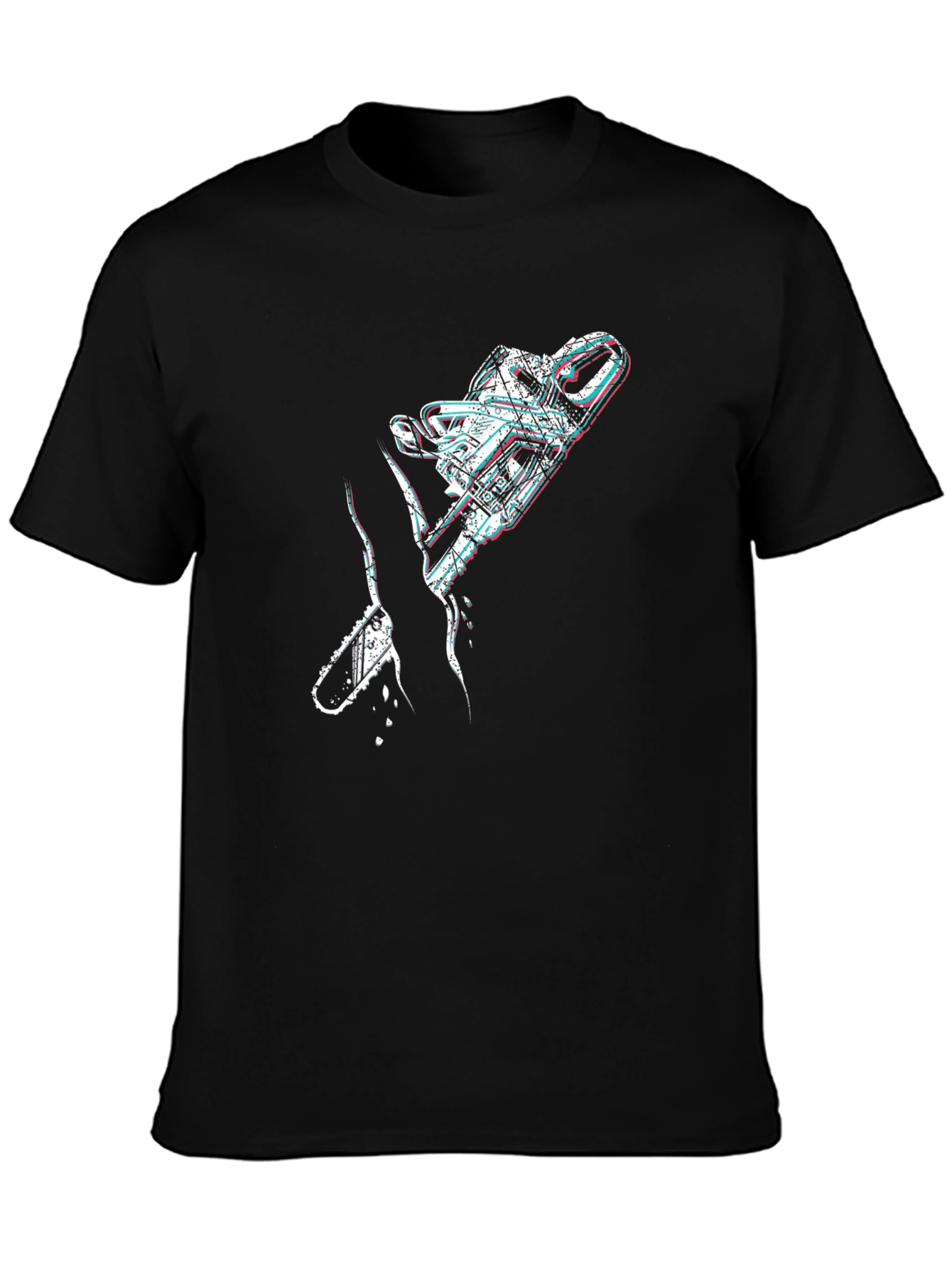 Chainsaw Graphic Black T-Shirt