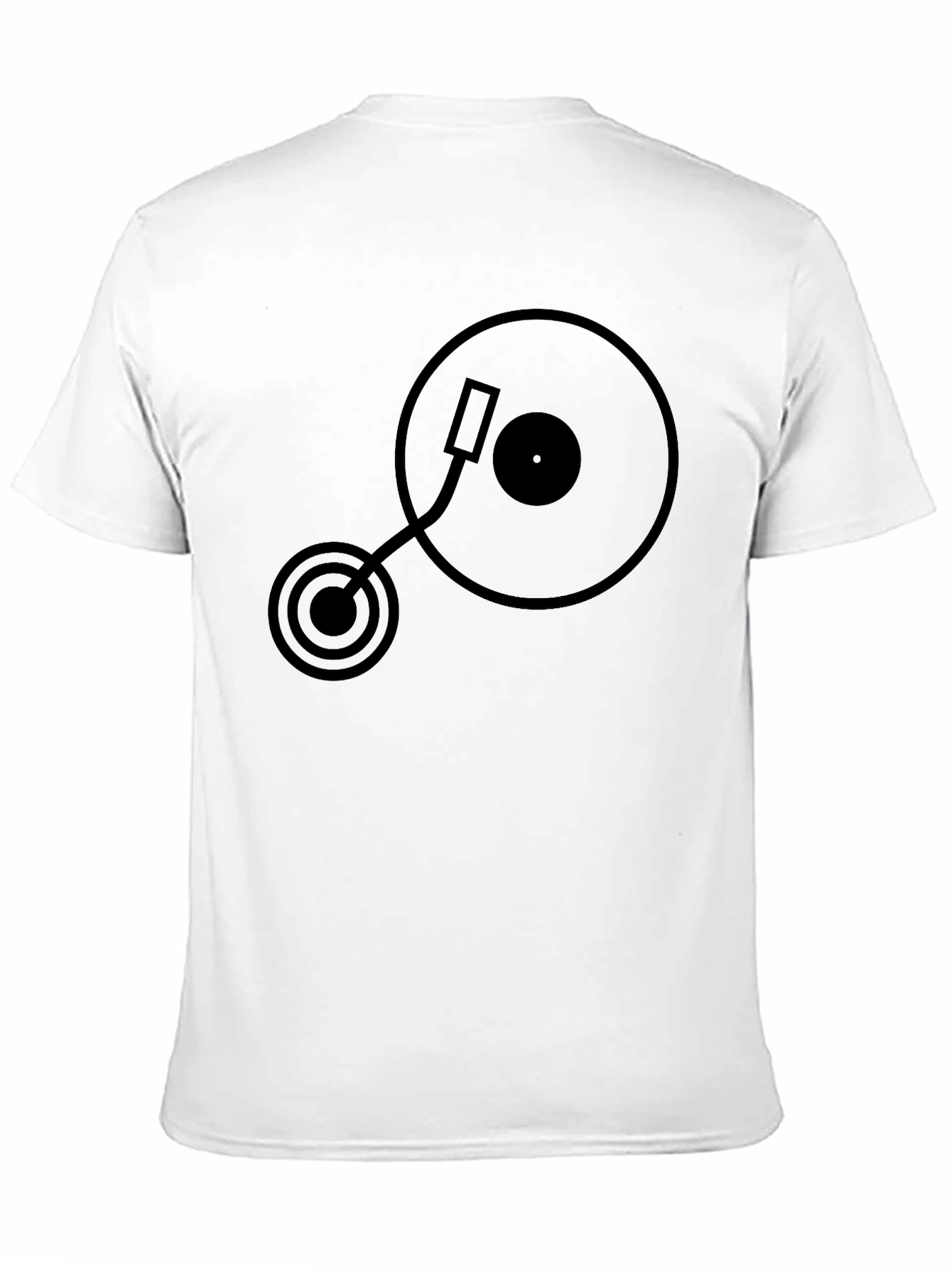 Turntable Graphic T-Shirt - Black Casual Tee