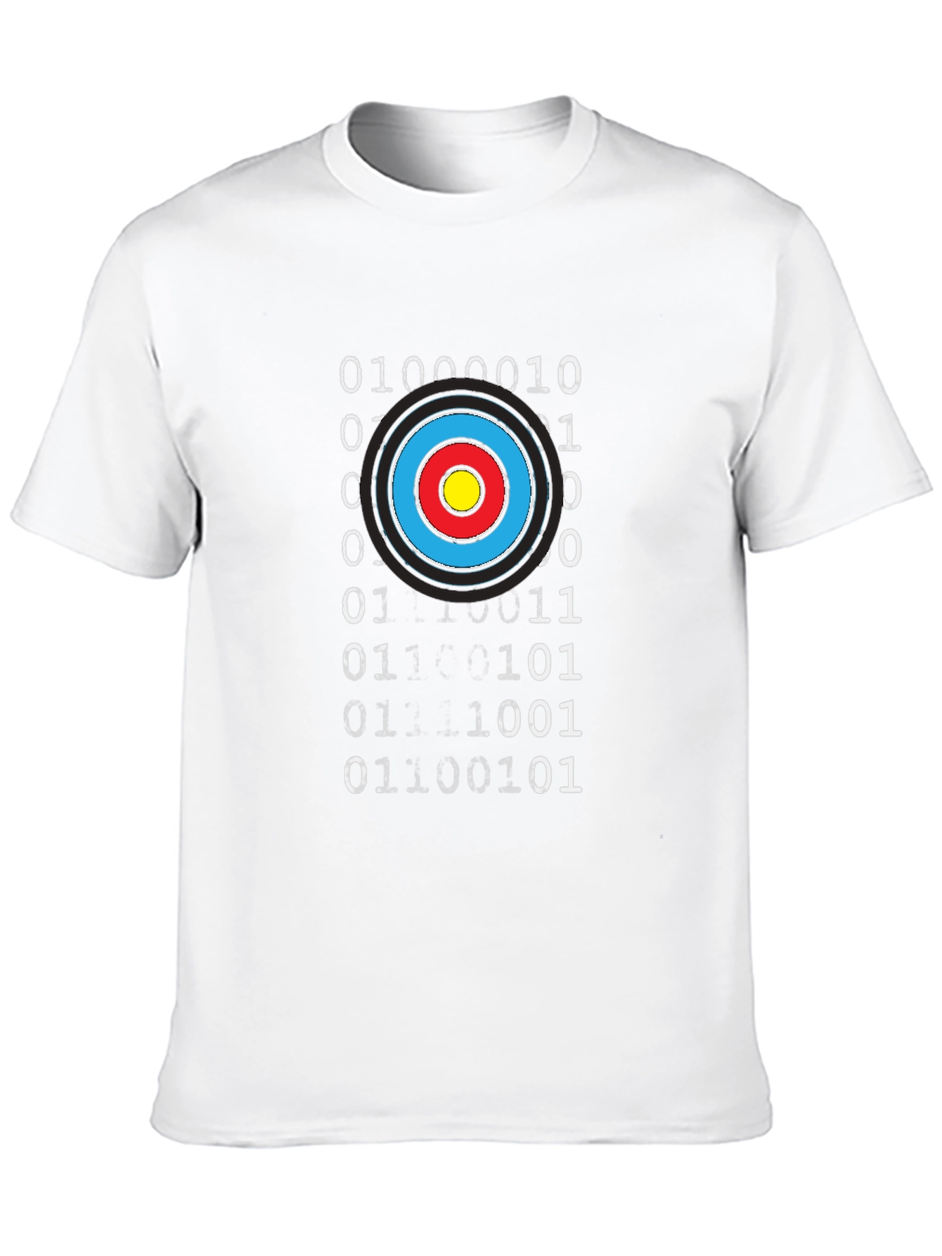 Binary Code Target Graphic Tee - Black