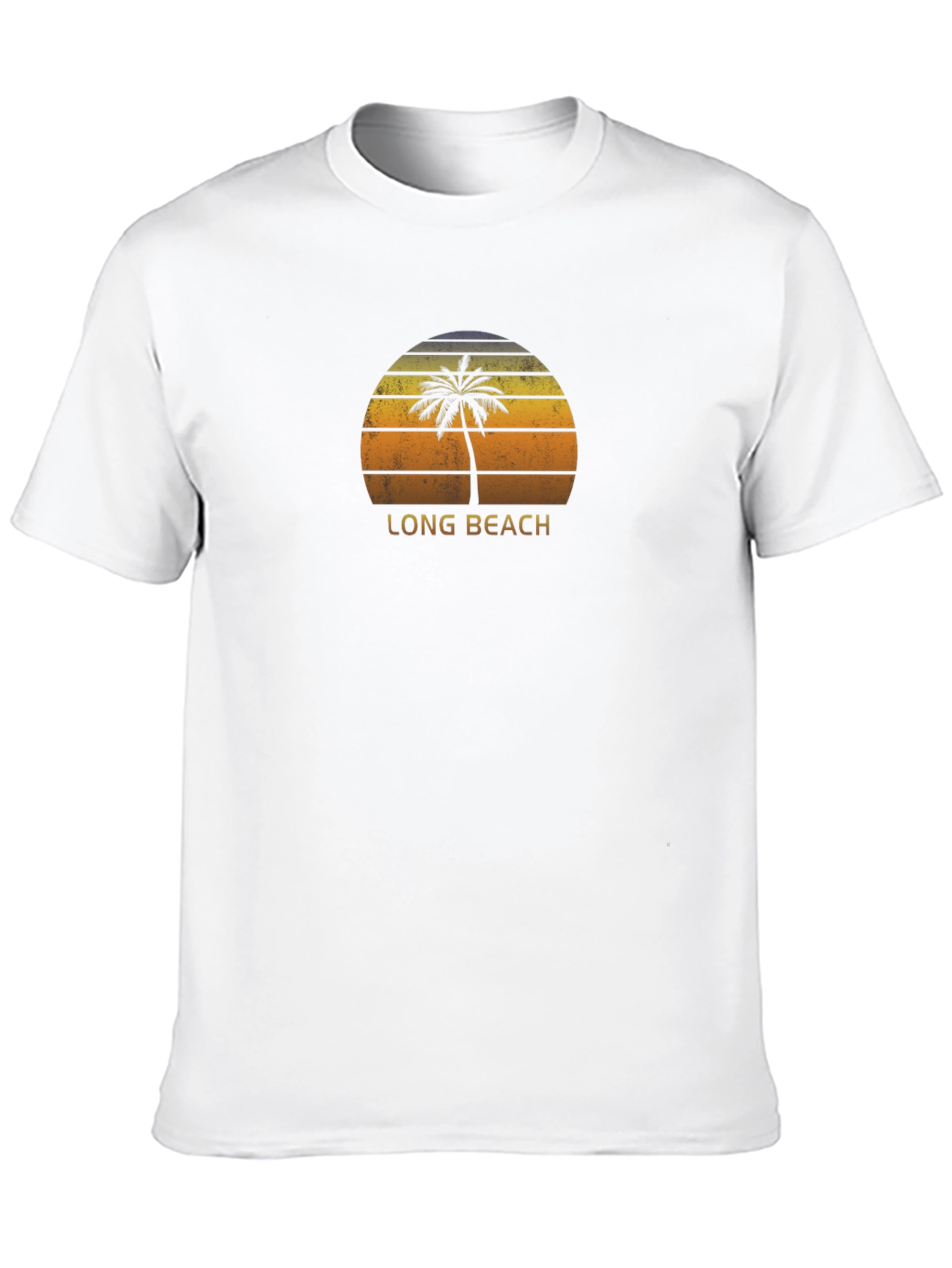 Long Beach Retro Palm Tree Graphic Tee