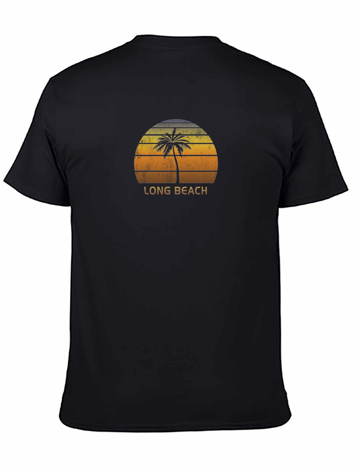 Long Beach Retro Palm Tree Graphic Tee