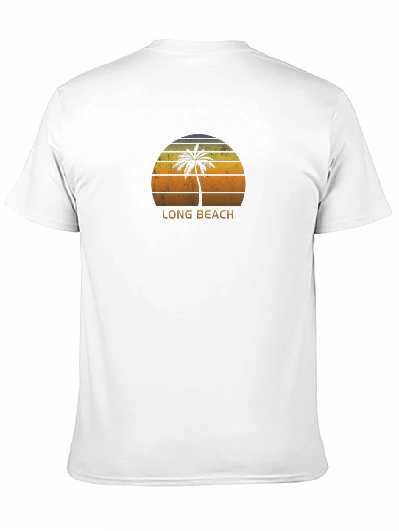 Long Beach Retro Palm Tree Graphic Tee