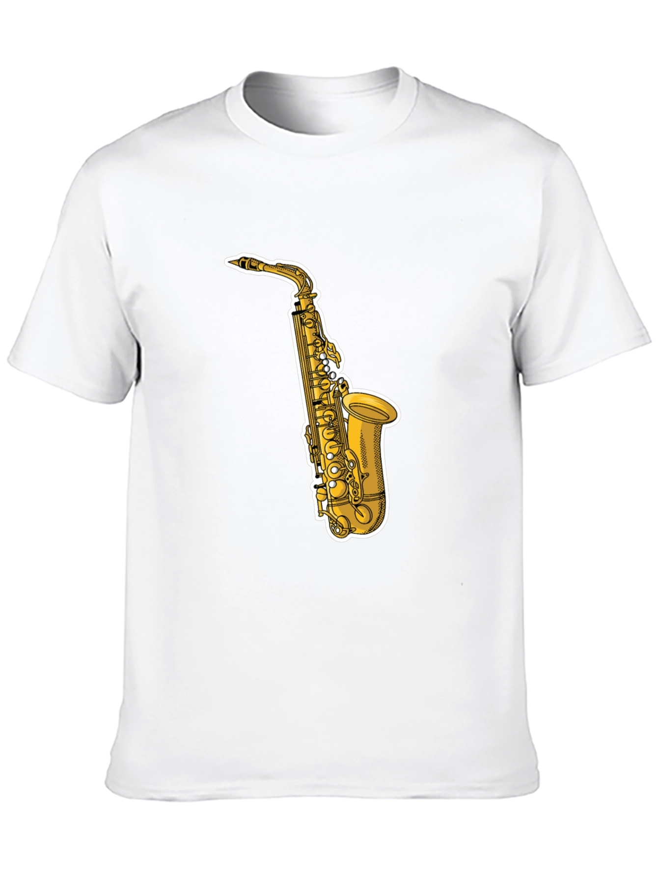 Saxophone Graphic Tee - Cool Black T-Shirt