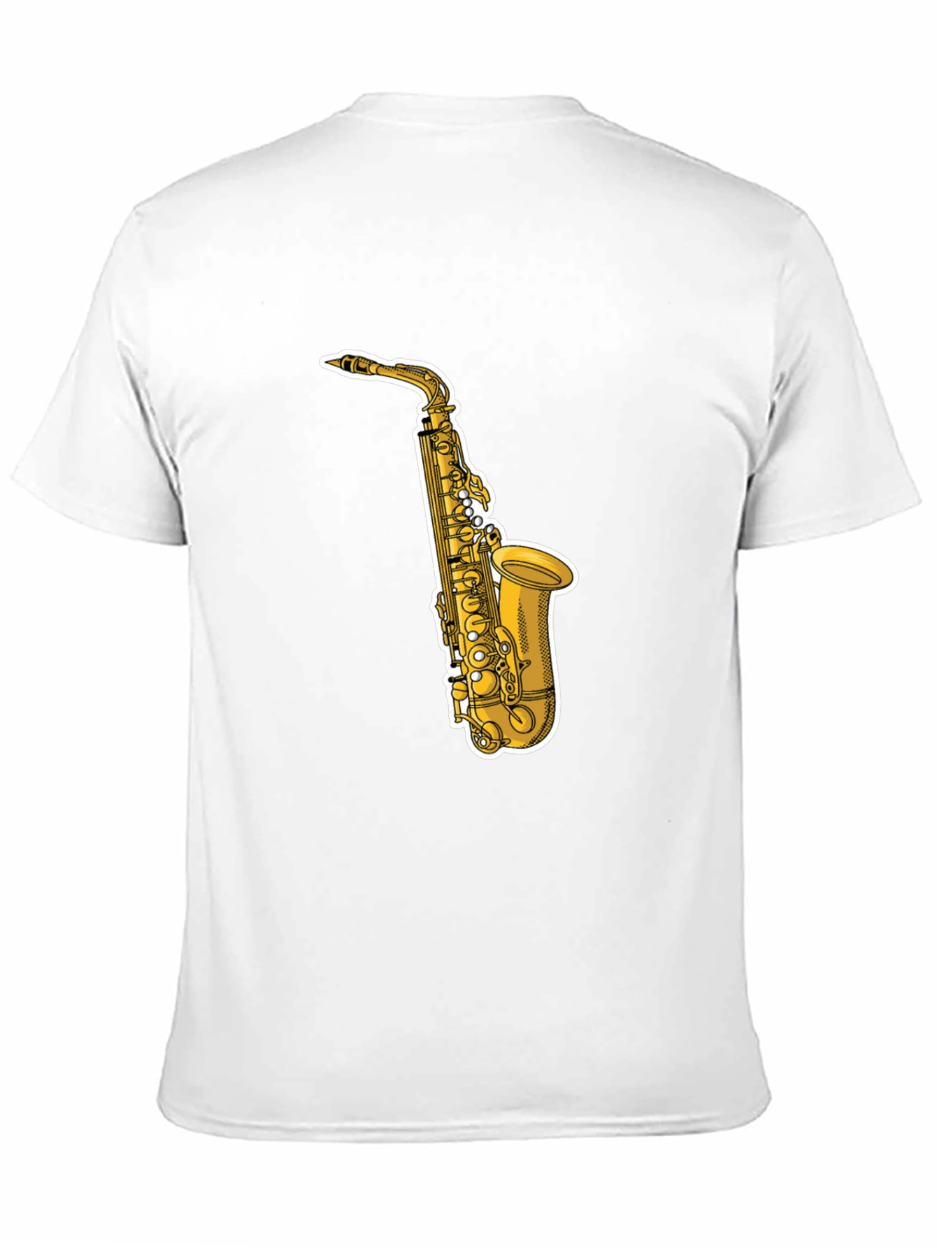 Saxophone Graphic Tee - Cool Black T-Shirt