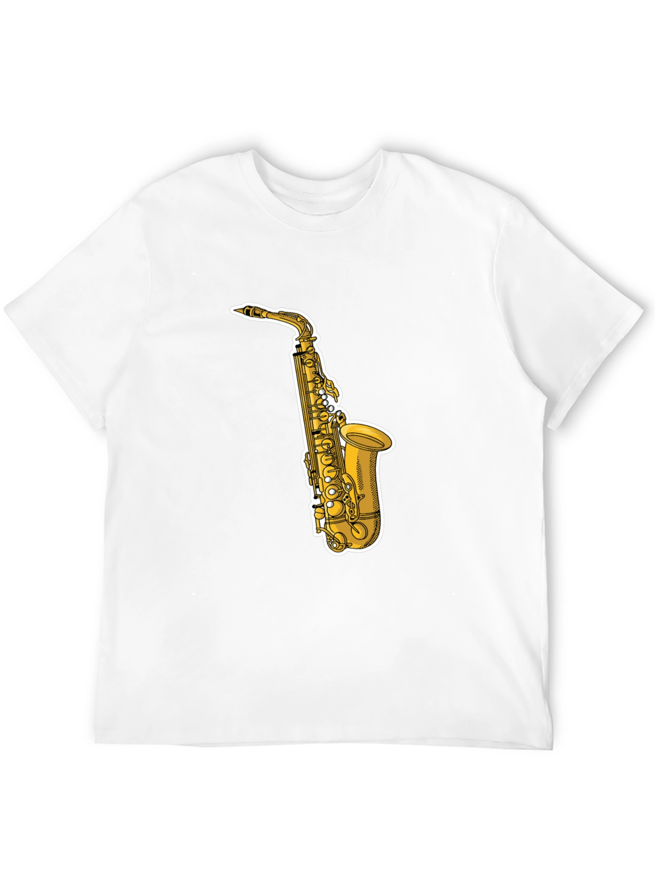 Saxophone Graphic Tee - Cool Black T-Shirt