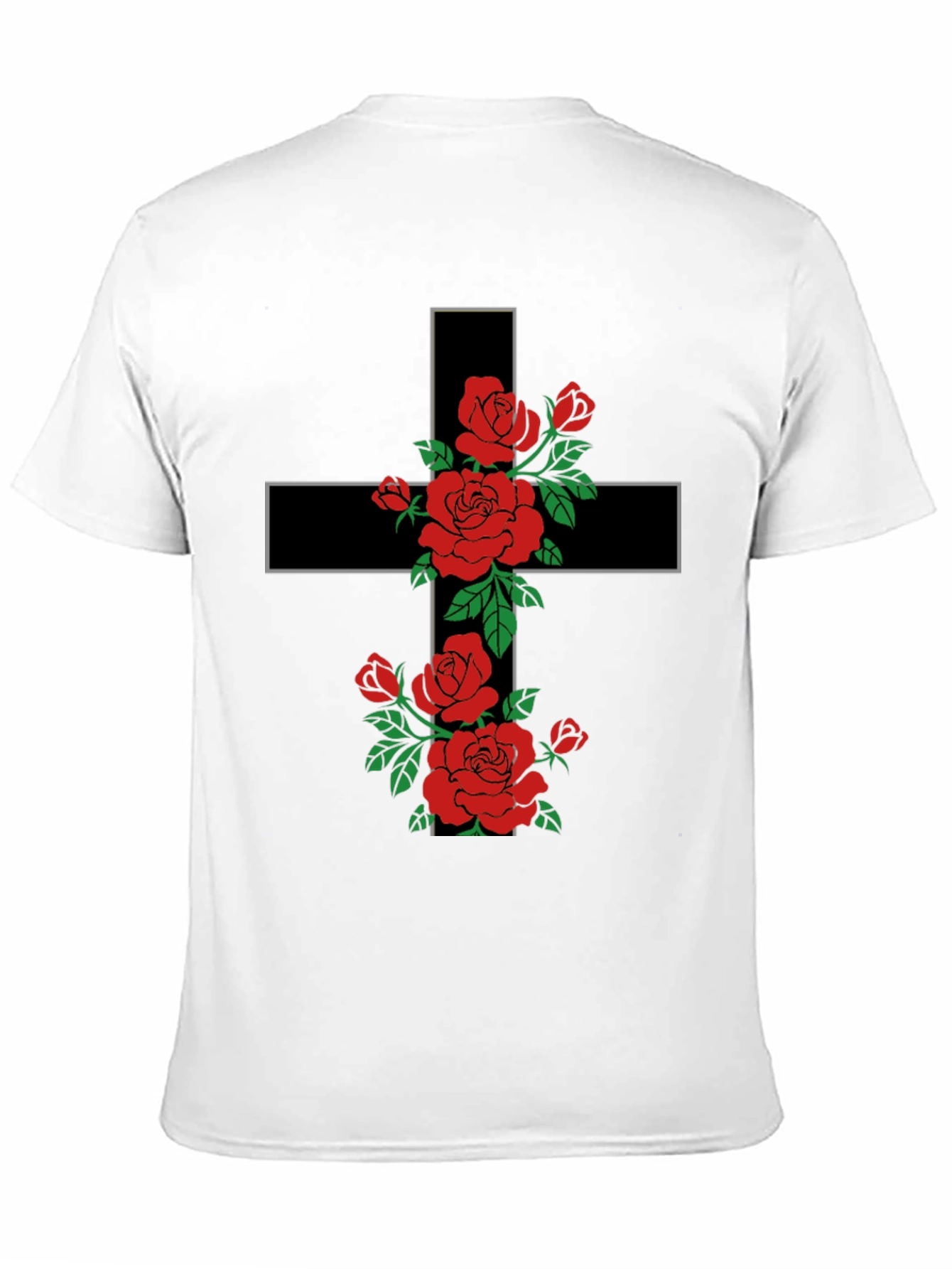 Floral Cross Graphic Tee - Trendy Religious Apparel