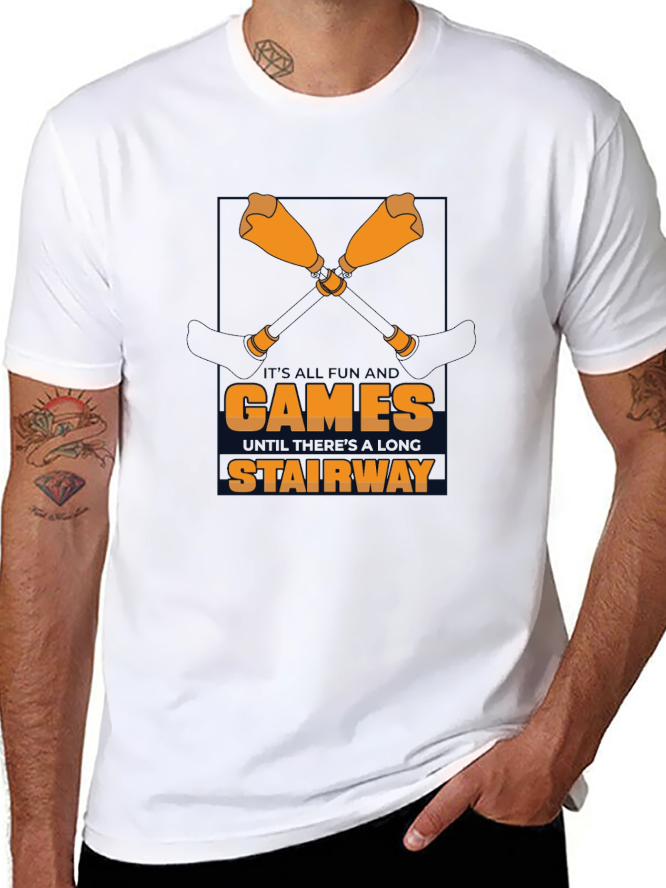 Games Stairway Black Graphic Tee