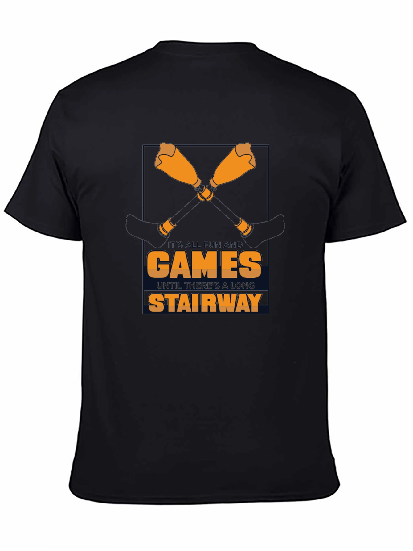 Games Stairway Black Graphic Tee