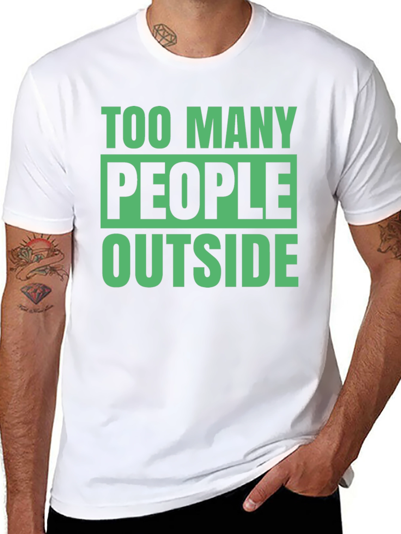 Too Many People Outside Graphic T-Shirt