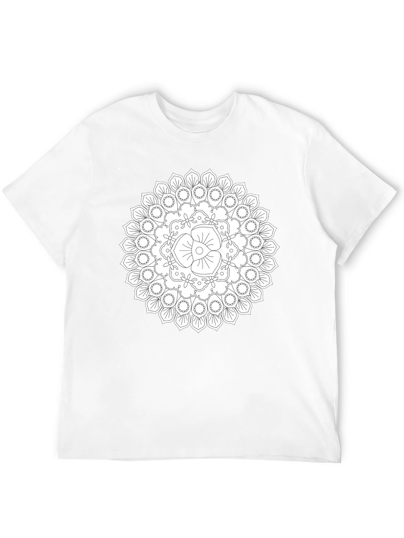 Black Mandala T-Shirt - Unique Geometric Design