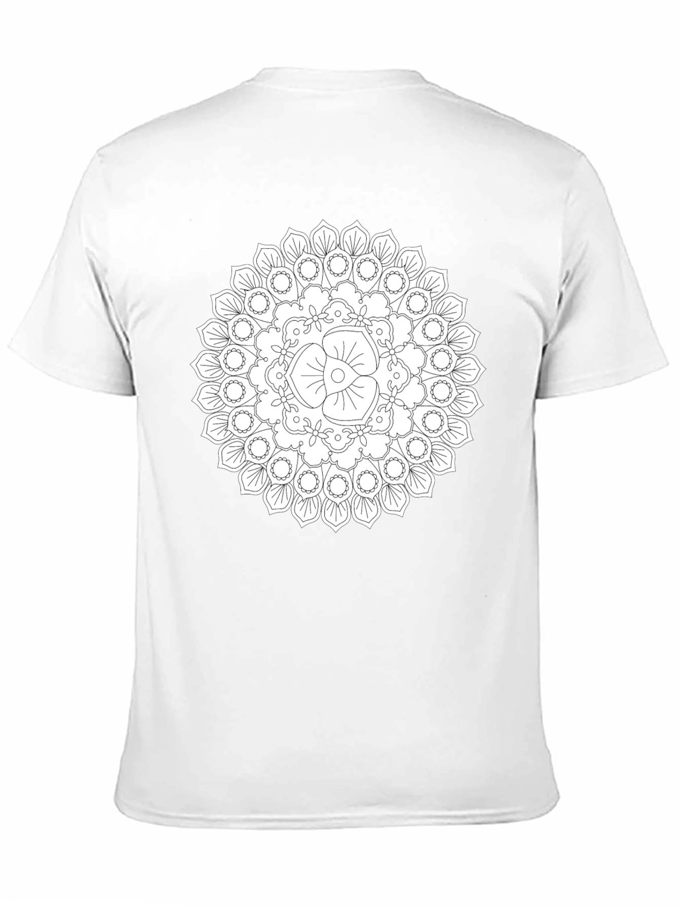 Black Mandala T-Shirt - Unique Geometric Design